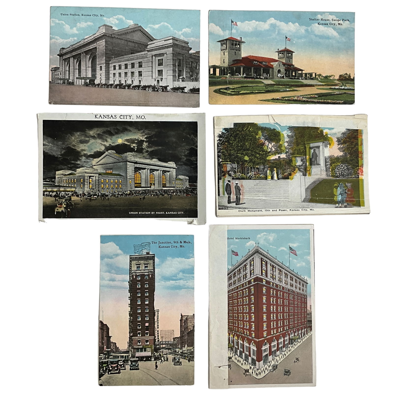 Postcards, Kansas City Buildings, Lot of 6 (1 of 13)