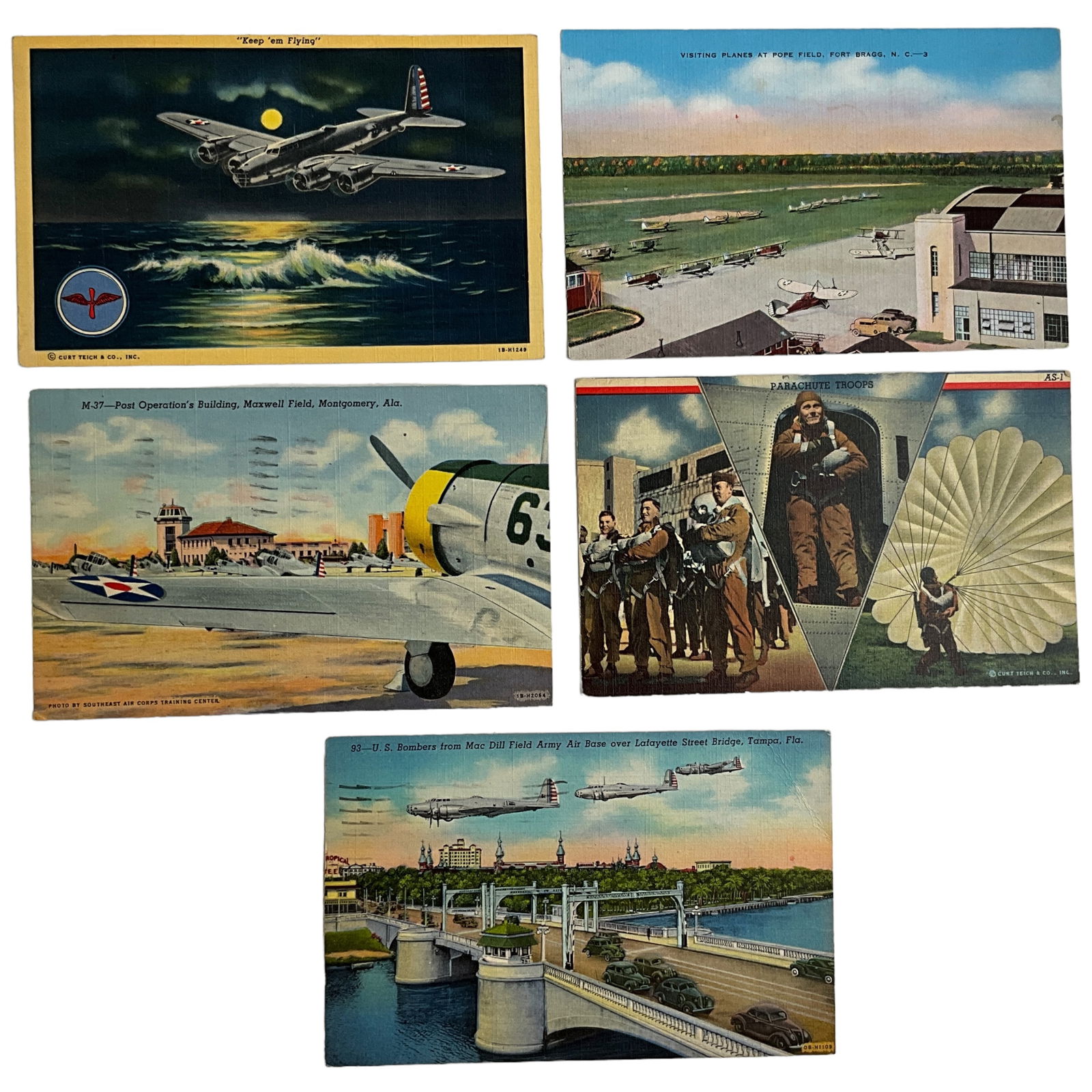 Postcards, Air Force Related, Lot of 5 (1 of 11)