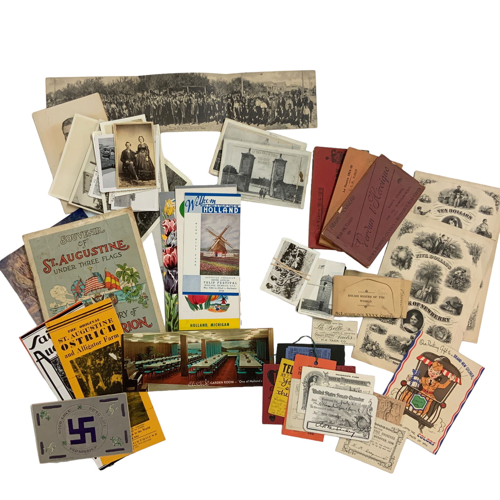 Vintage Postcards, Brochures, Ephemera, Lot of 47 (1 of 14)