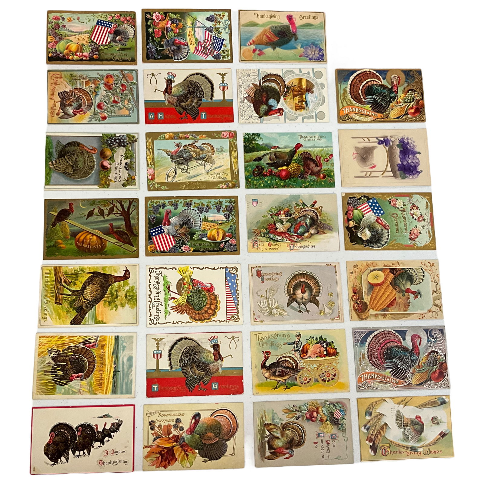 Holiday Postcards, Thannksgiving Turkeys, Lot of 26 (1 of 3)