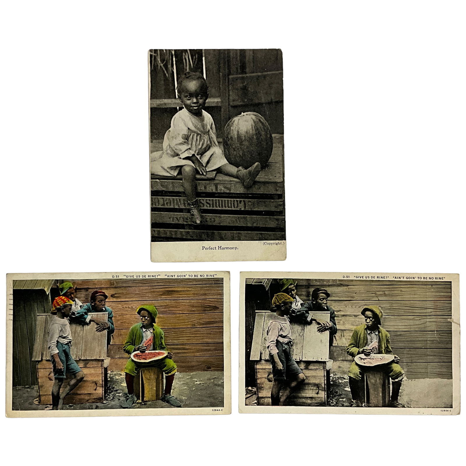 Vintage Postcards, African American Children, Black Americana, Lot of Three (1 of 2)