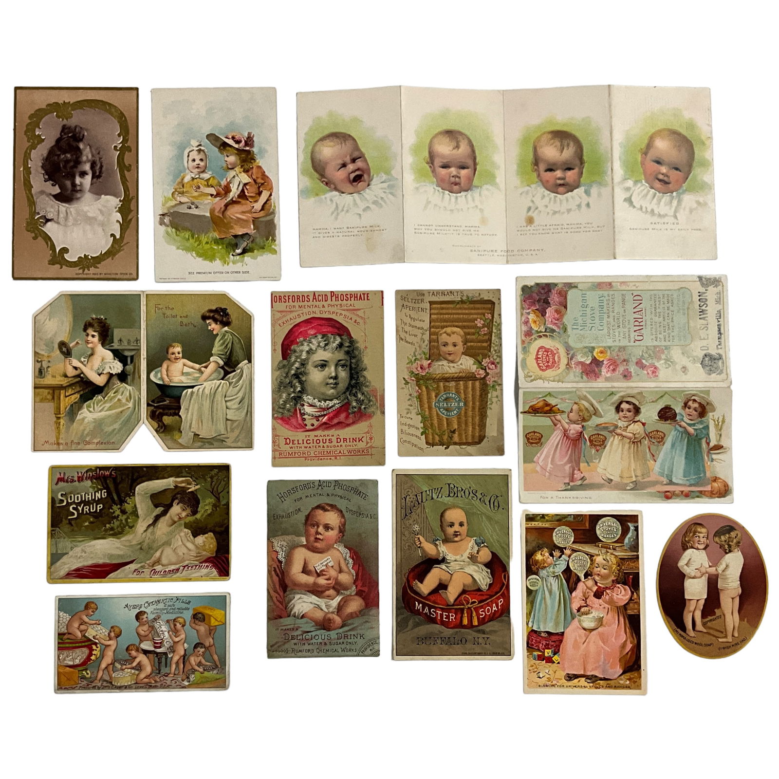 Victorian Trade Cards, Children Advertising, Lot of 13 (1 of 2)