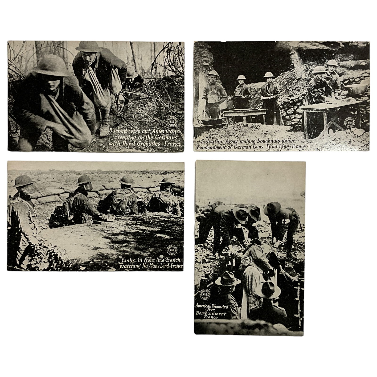 Postcards, Chicago Daily News, World War 1, Lot of 4 (1 of 2)
