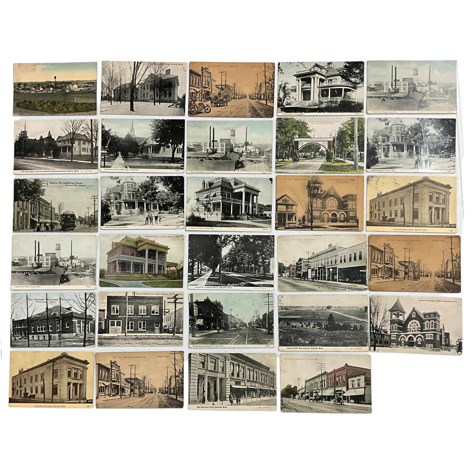 Antique Potcards, Zeeland, Michigan, Lot of 29 (1 of 2)