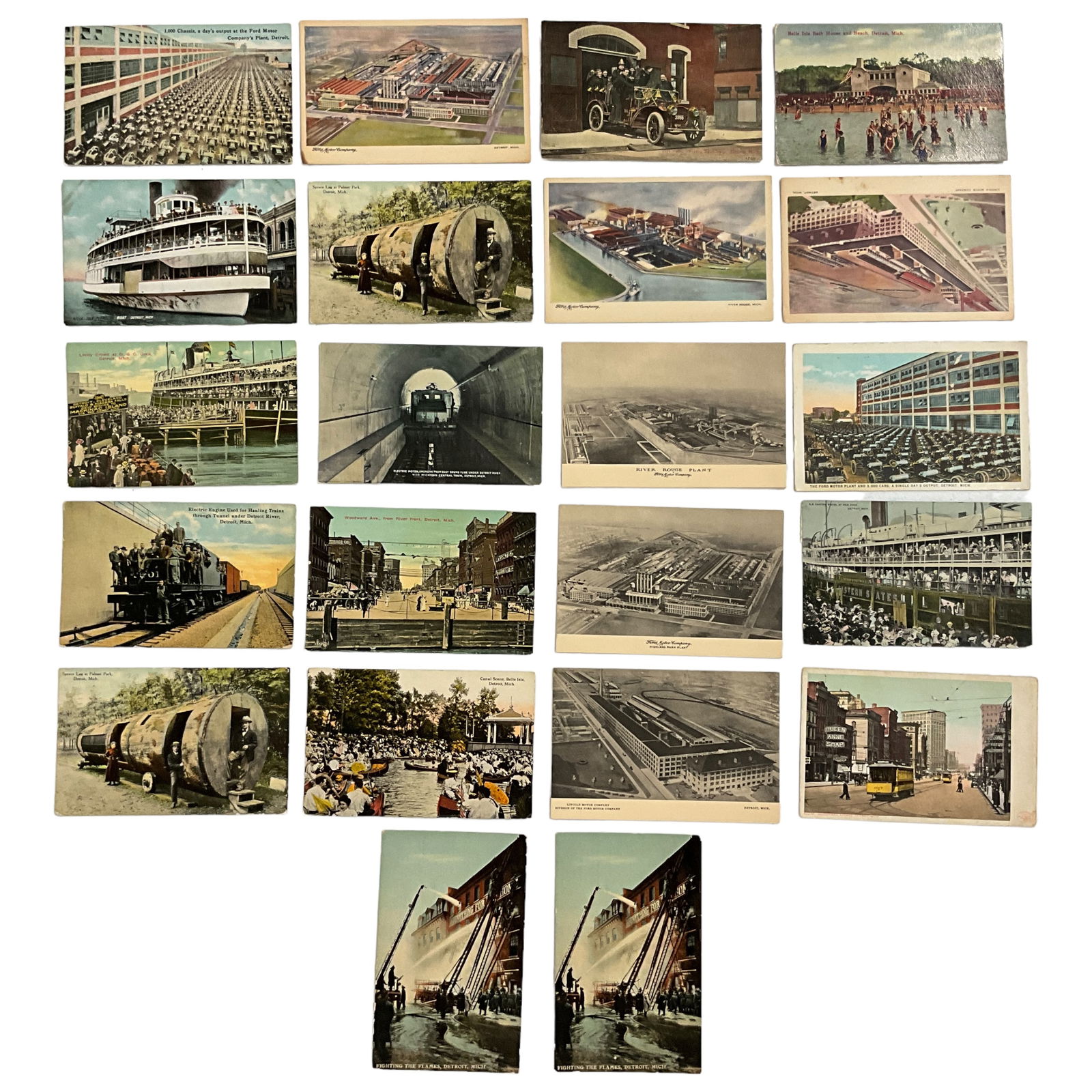 Antique Postcards, Detriot, Michigan, Lot of 22 (1 of 2)