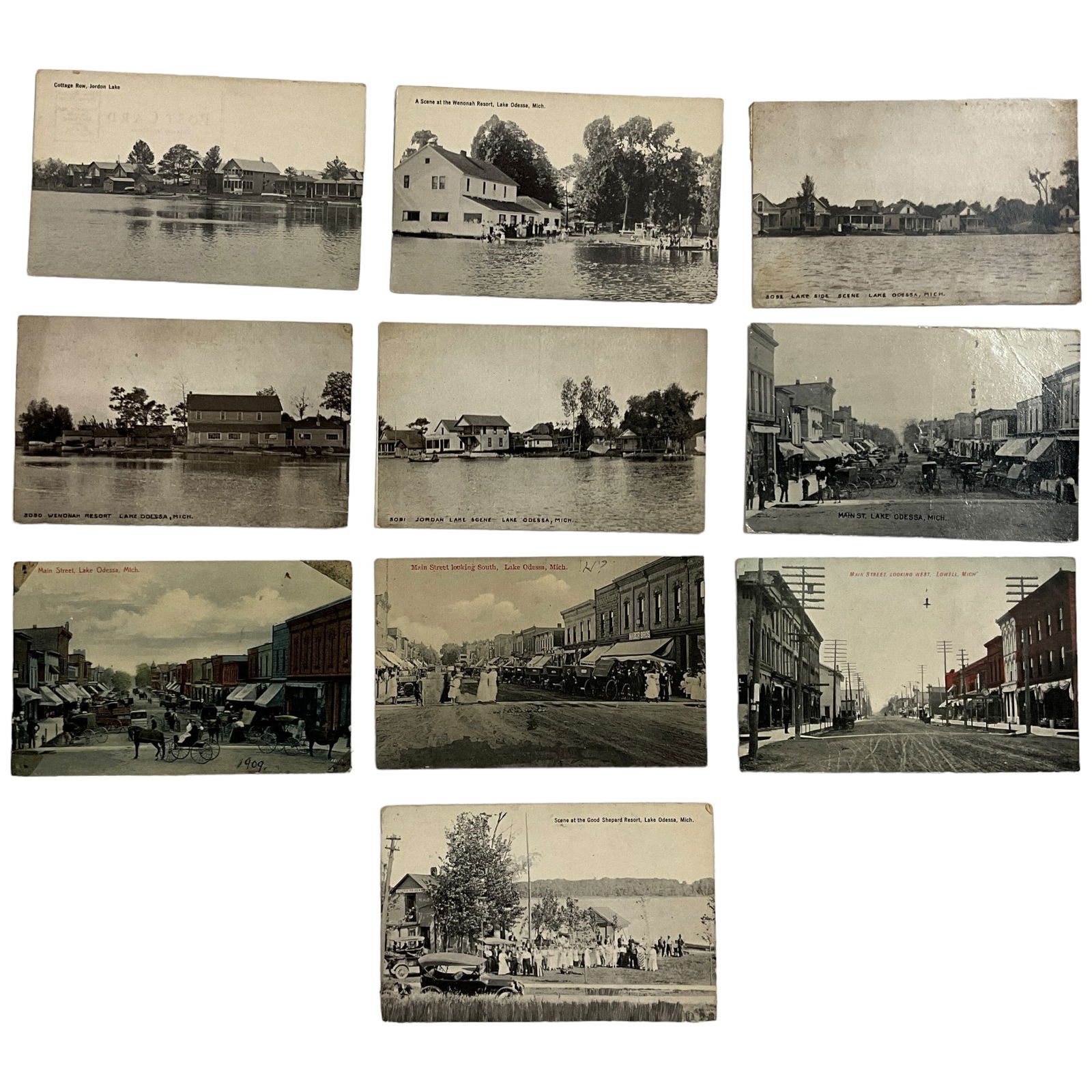 Antique Postcards, Lake Odessa, Michigan, Lot of 10 (1 of 2)