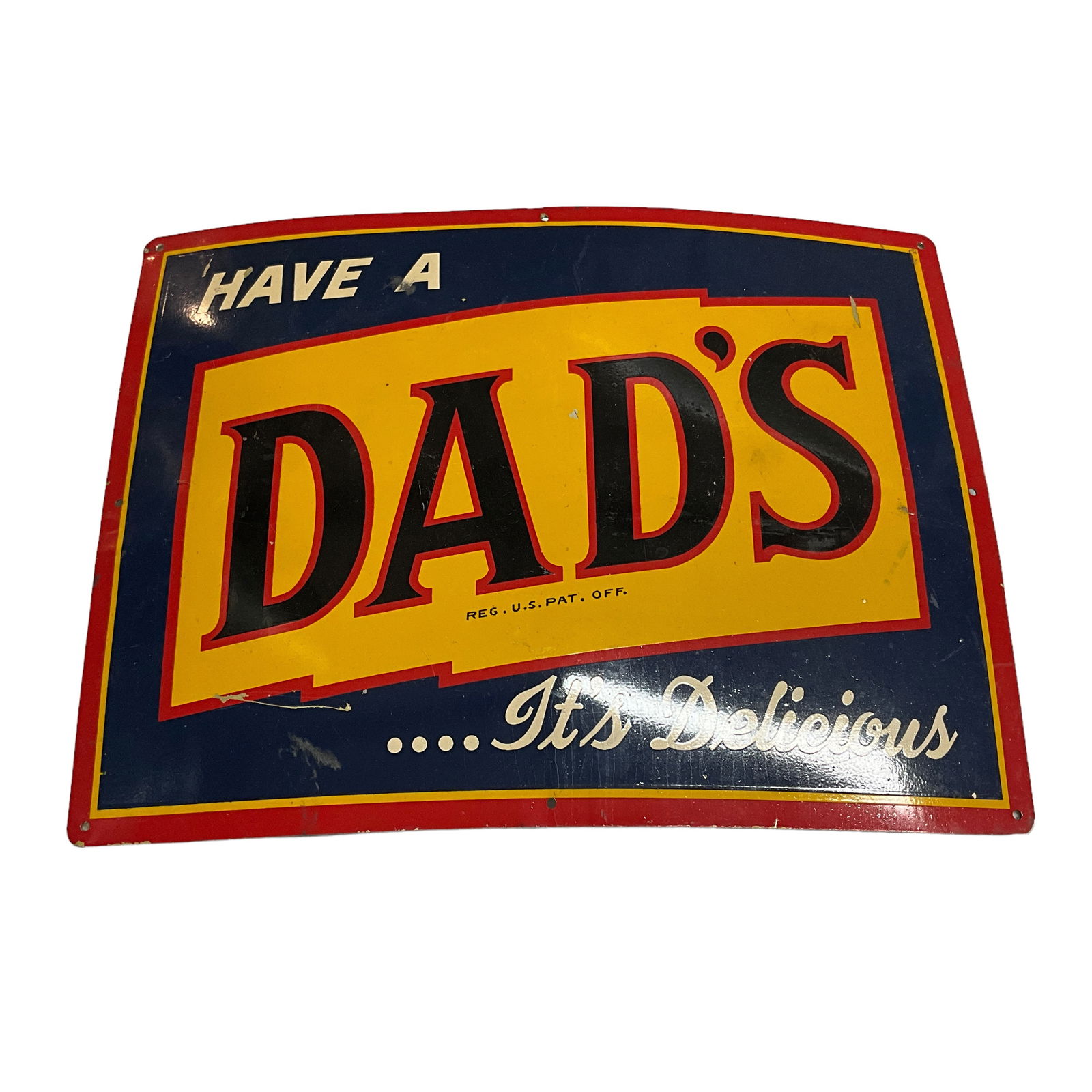 Porcelain Enamel Advertising Sign- Dad's Root Beer (1 of 3)