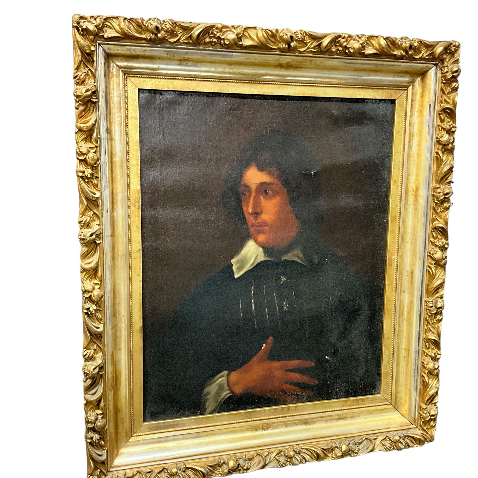 Oil Portrait on Canvas, Artist Unknown (1 of 3)