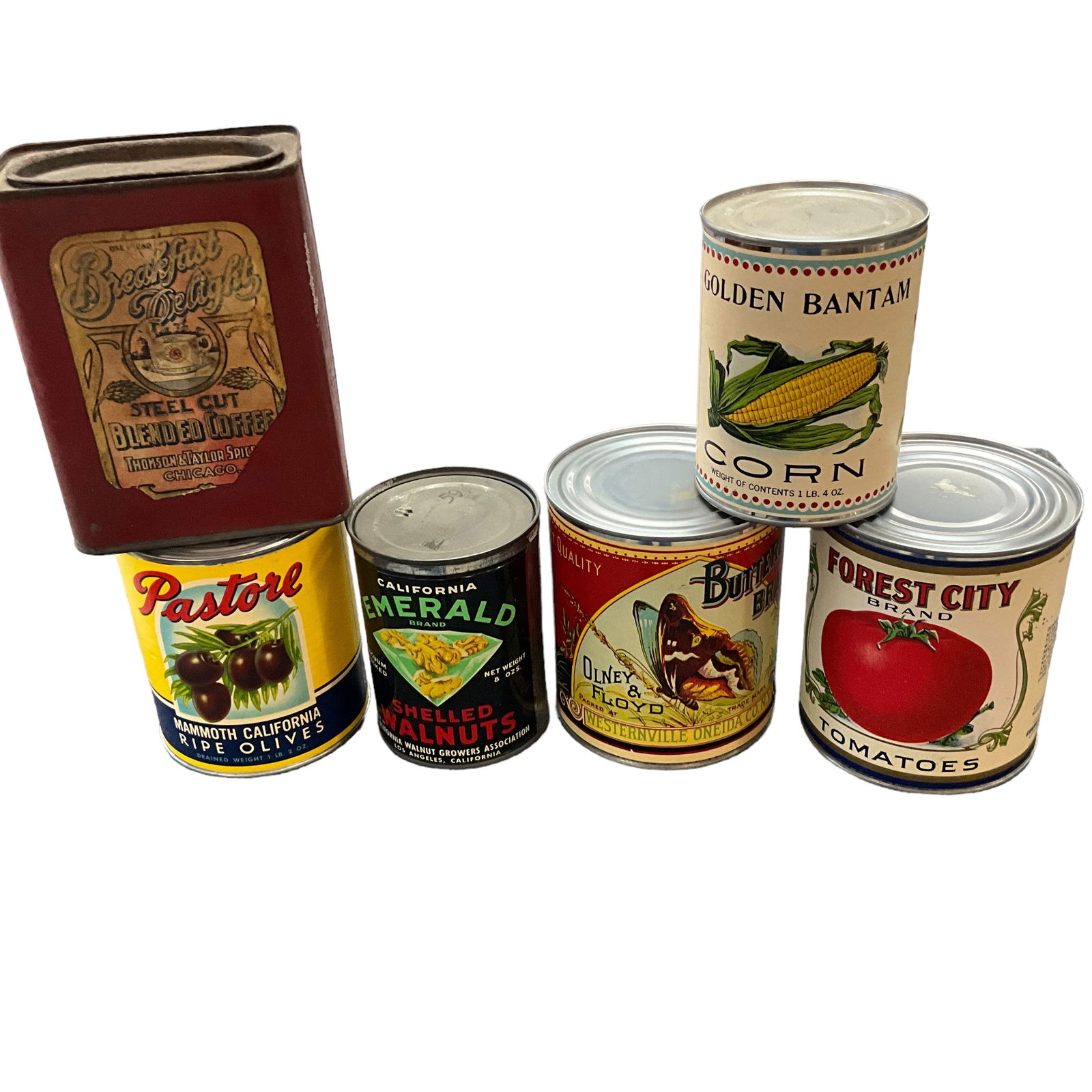 Six Vintage Tins- Lincoln, NE, Unity, ME (1 of 5)