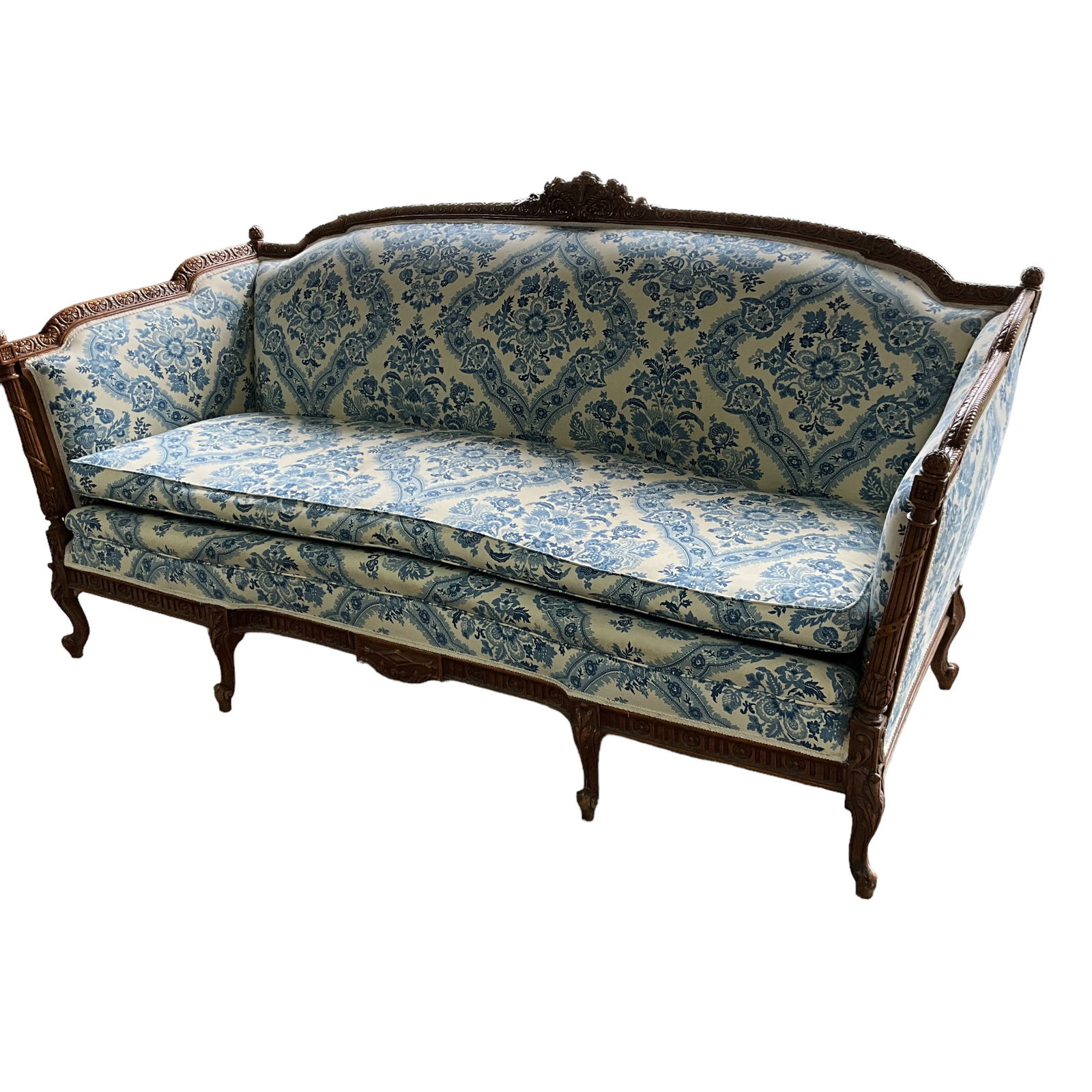 Early 20th Century Wood Framed Sofa (1 of 7)