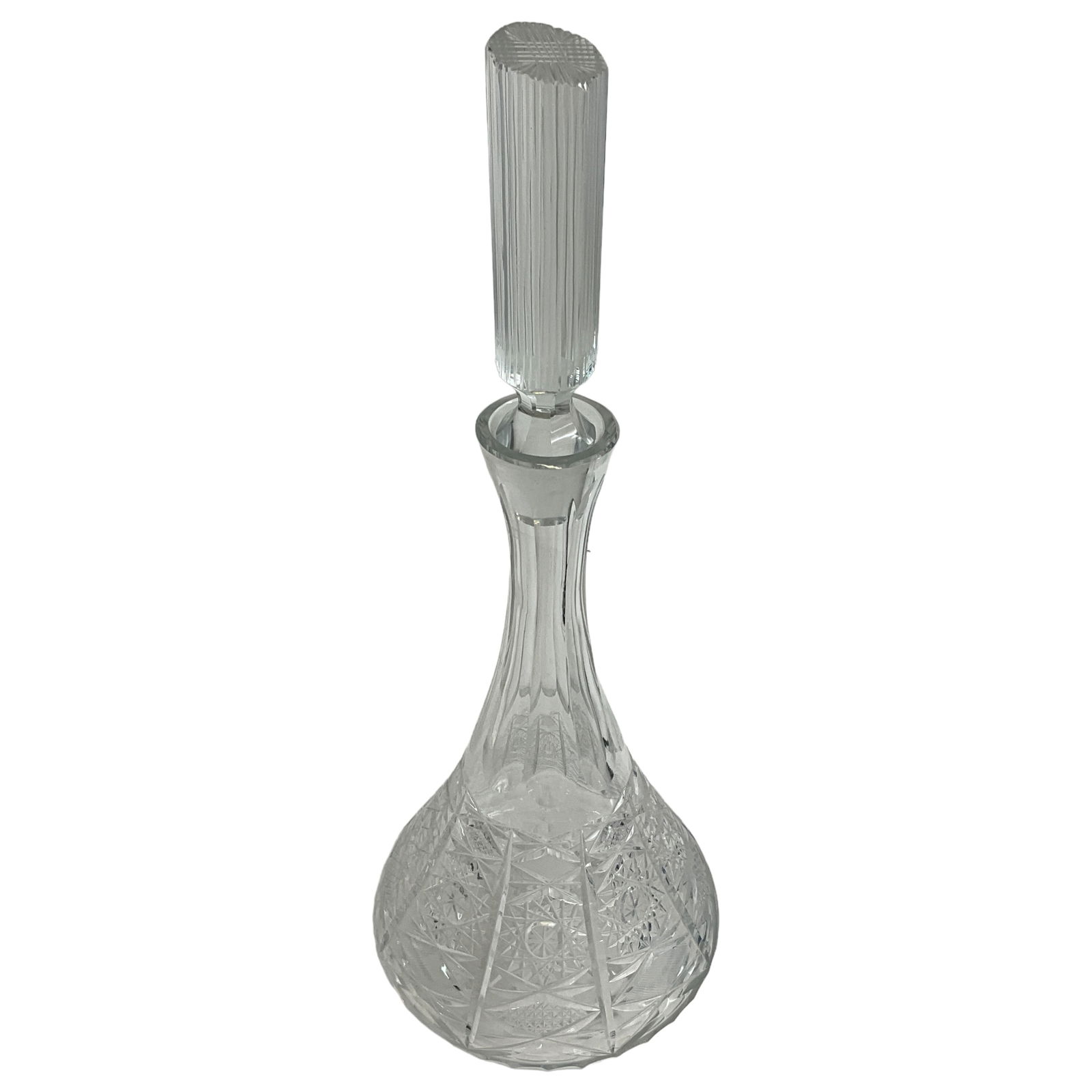 Extra Large Etched Crystal Decanter (1 of 5)