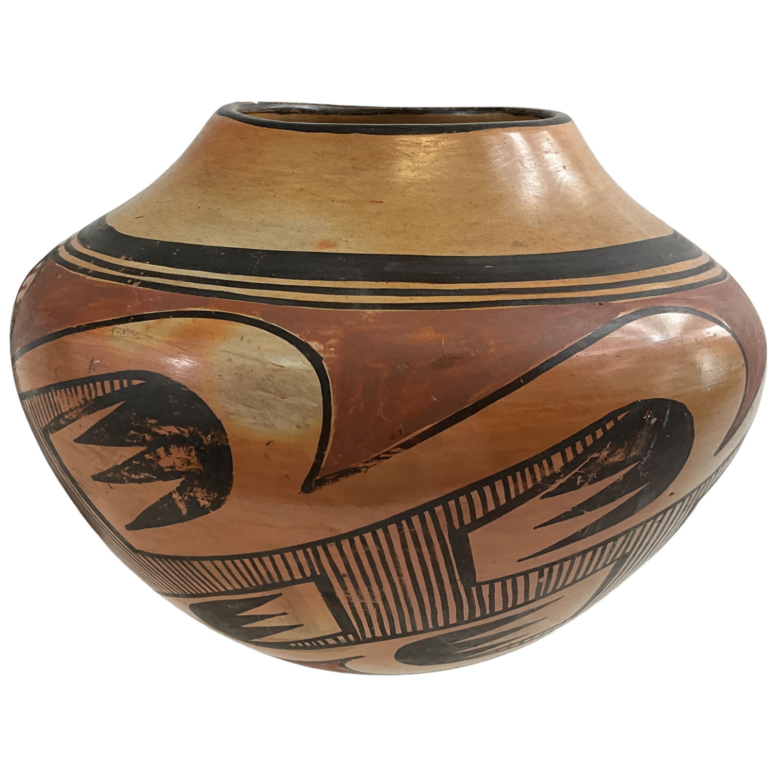Hopi Polychrome Pottery Jar, Signed (1 of 3)