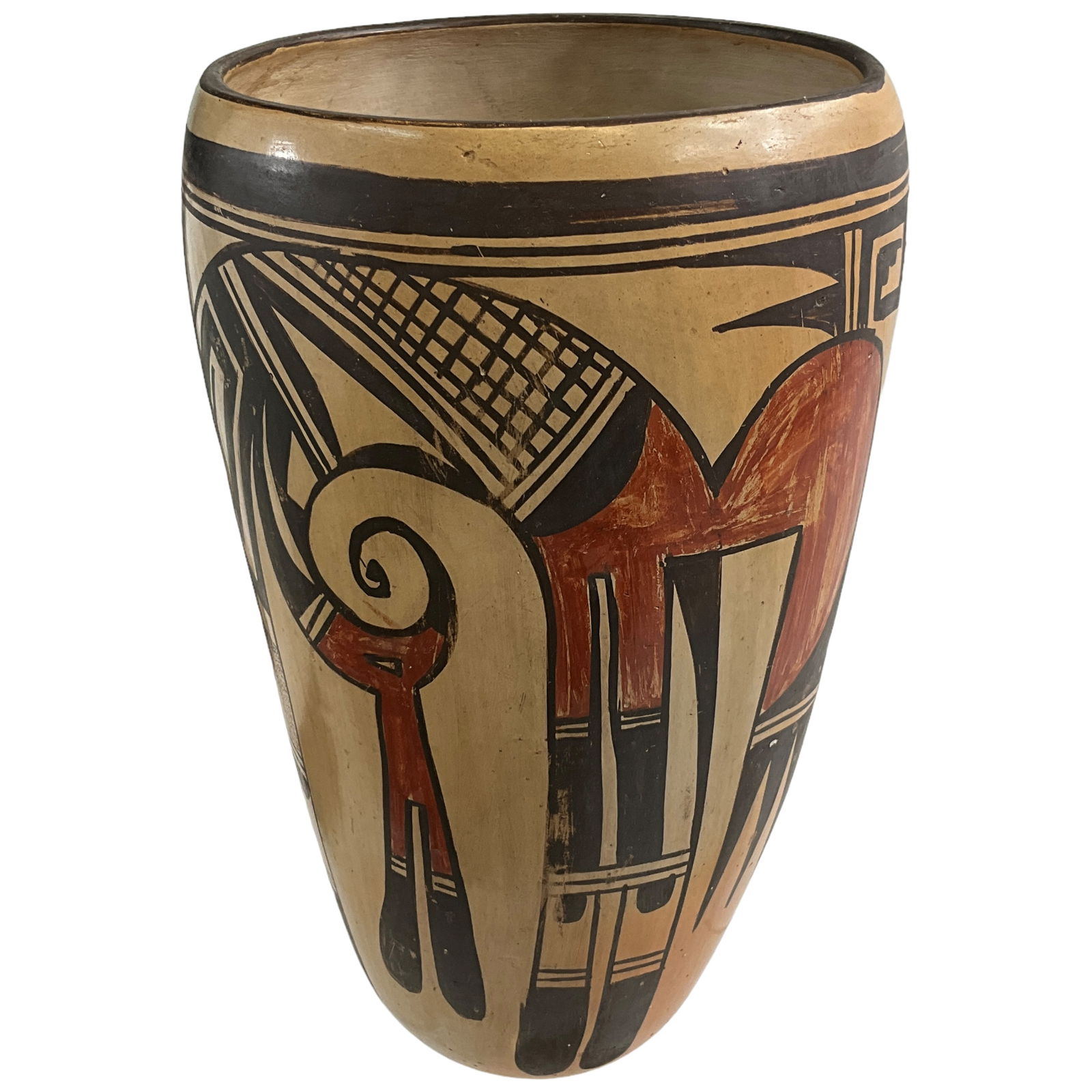 Hopi Polychrome Pottery Vase, Signed Mashongisic (1 of 3)