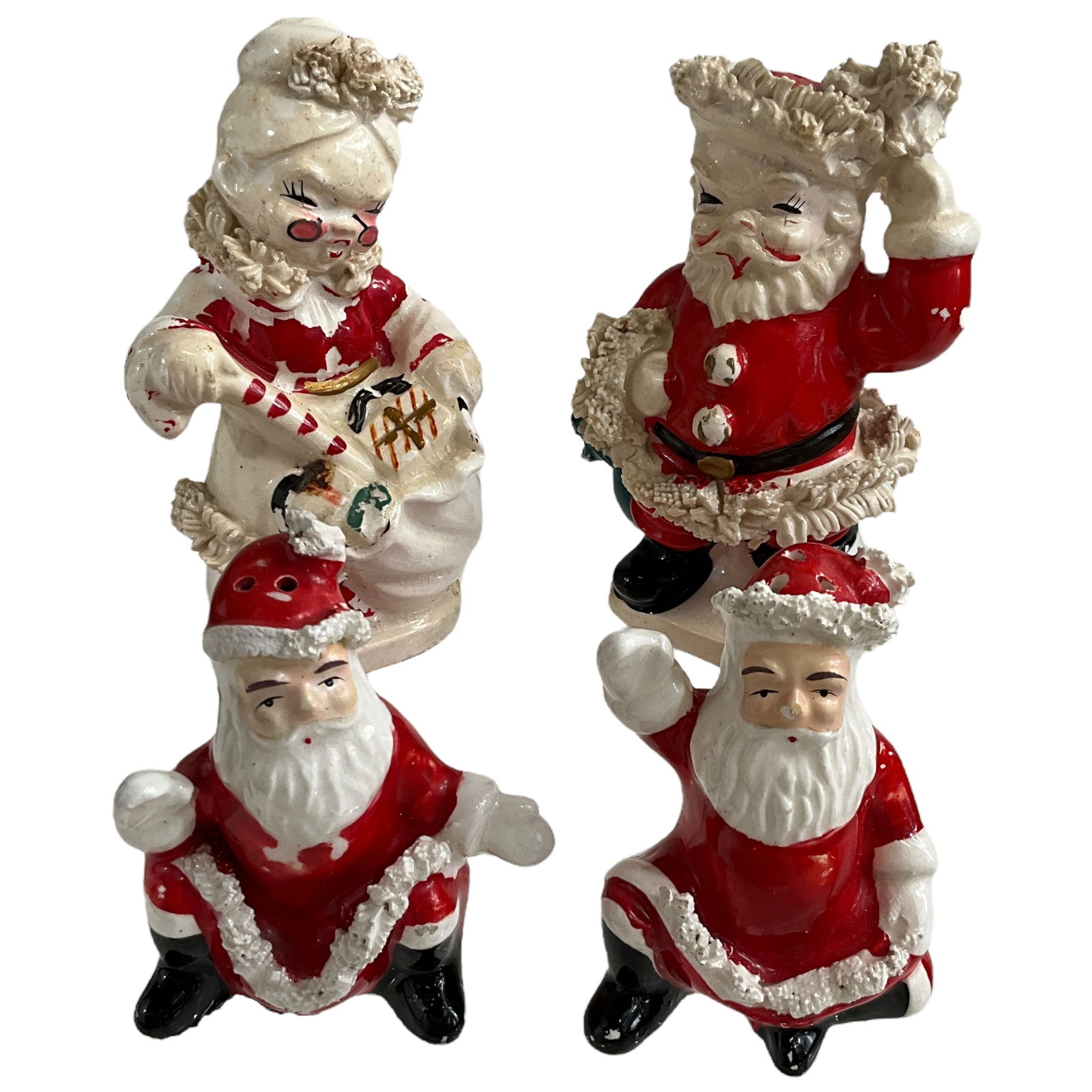 Japan Spaghetti Santa Salt and Pepper Shakers, Lot of 2 (1 of 5)
