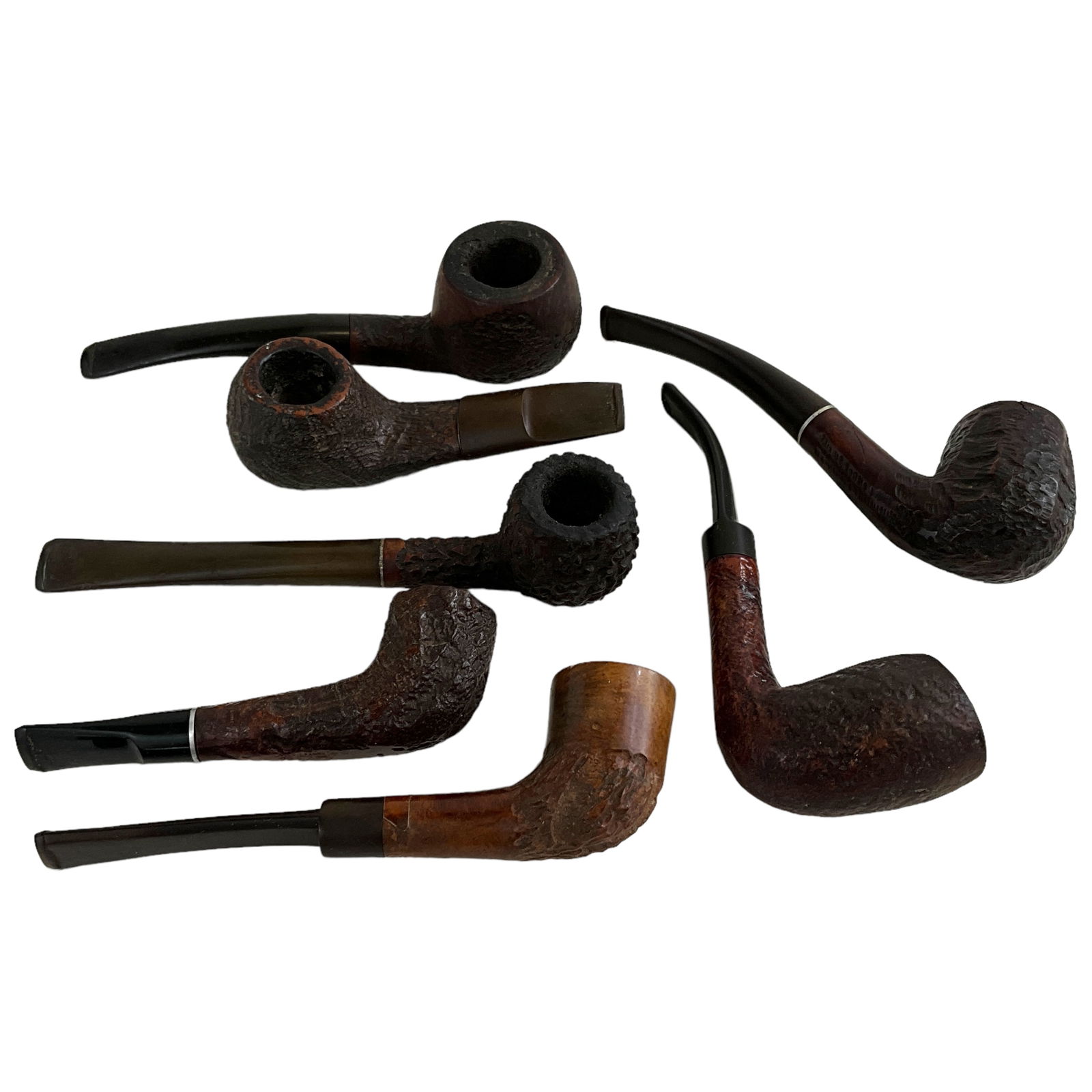 Antique Carved Wooden Pipes, Lot of 7 (1 of 2)