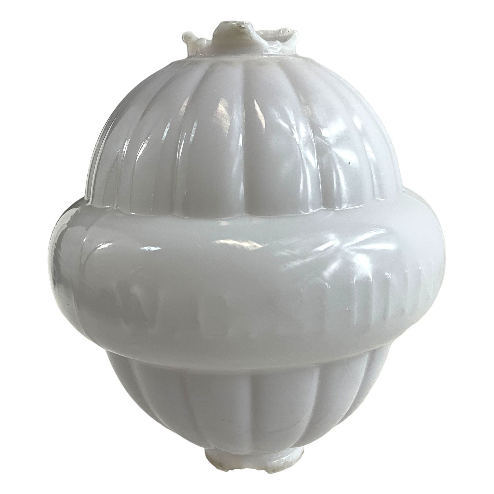 W C Shinn Lightning Ball, Milk Glass (1 of 4)