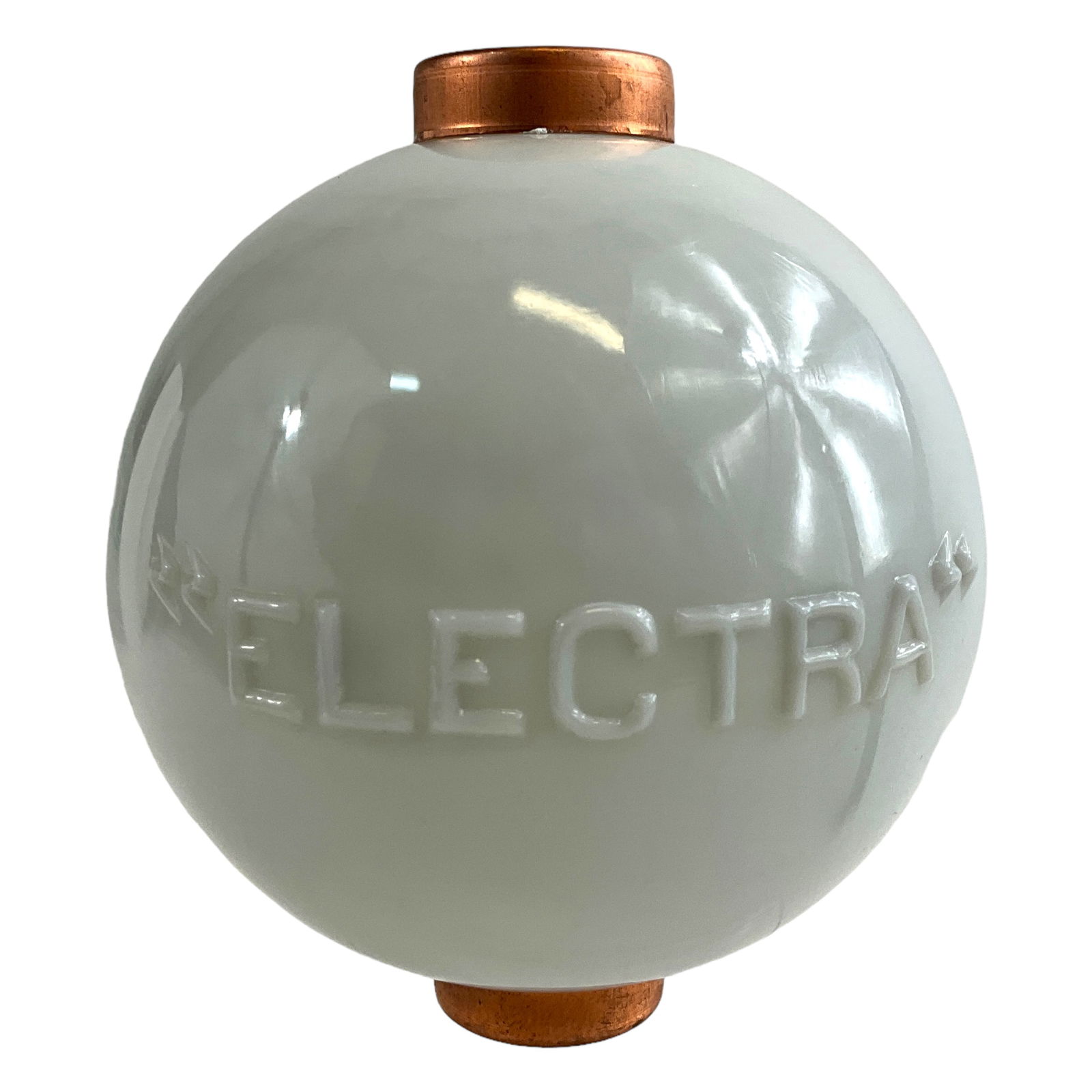 Electra Lightning Ball, Milk Glass (1 of 2)