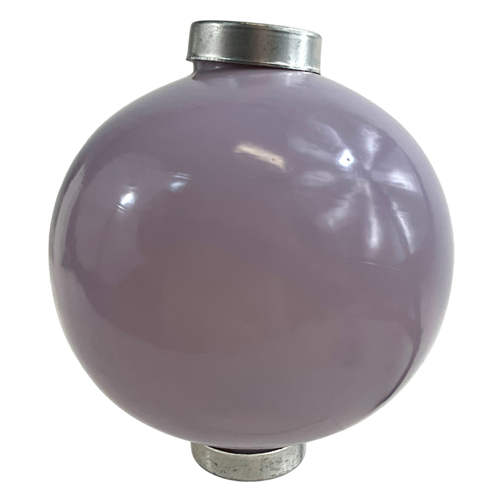 Lightning Ball, Amethyst Milk Glass (1 of 2)