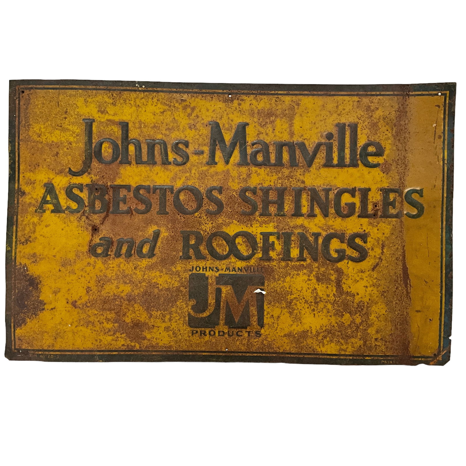 Vintage Johns-Manville Roofing Sign, Metal (1 of 3)