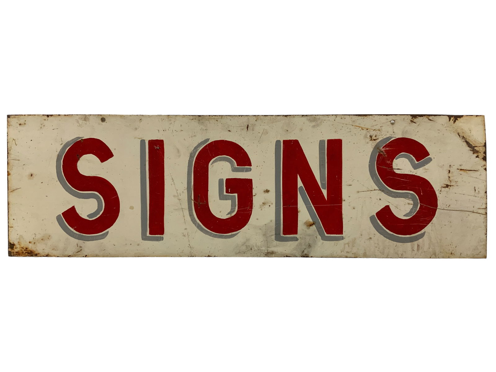 Handpainted "SIGNS" Sign, 2-sided, Heavy Gauge Metal (1 of 4)