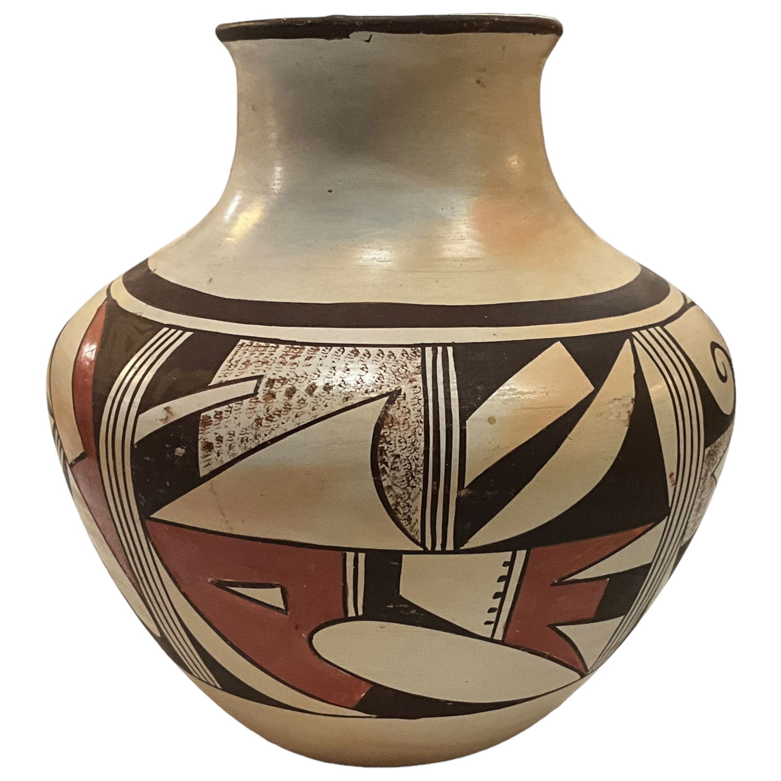 Joy Navasie, Hopi, Polychrome Pottery Jar (1 of 3)