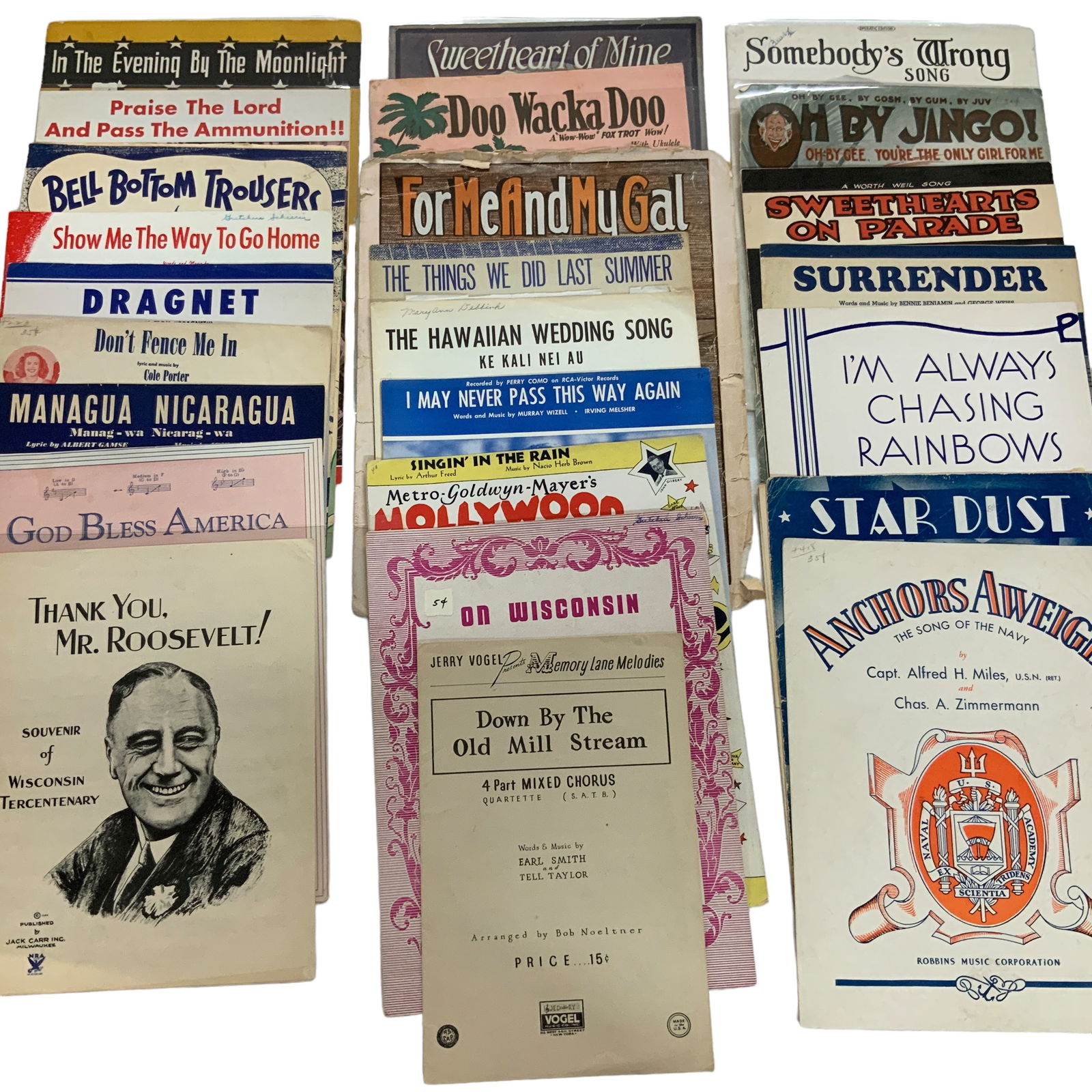 Vintage Sheet Music Lot, Assorted (1 of 1)