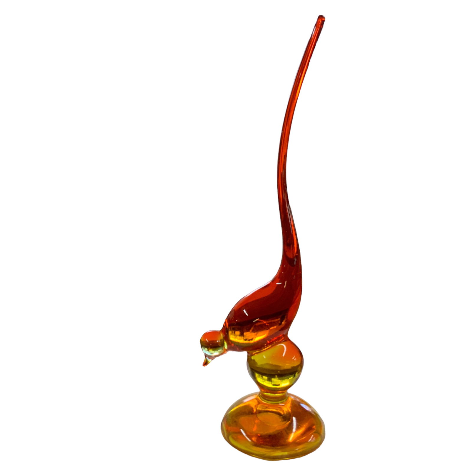 Vintage Viking Glass Long Tailed Bird (1 of 6)