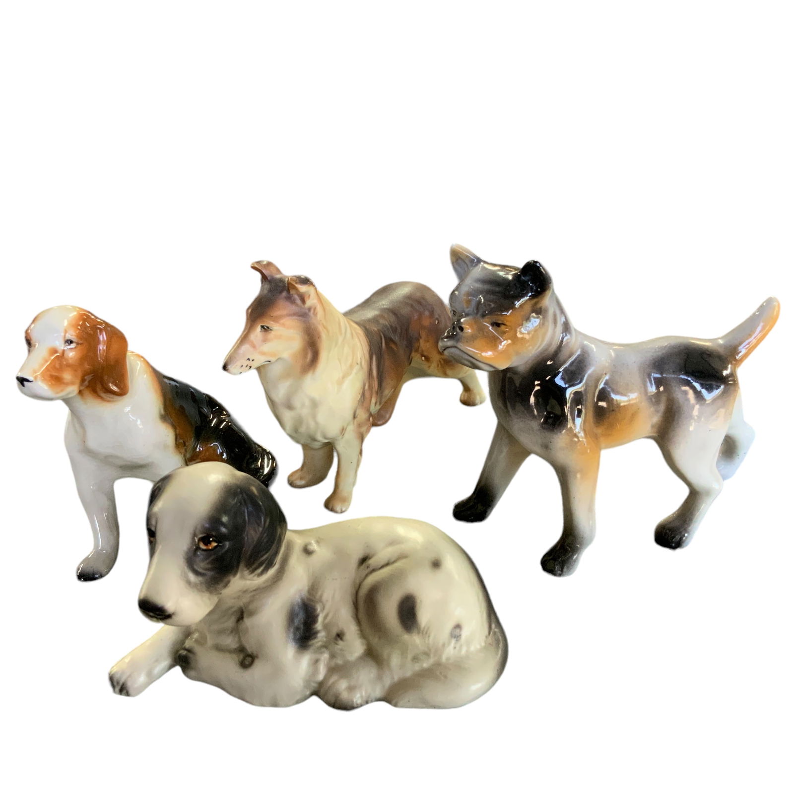 Ceramic Dog Figurines, Mixed, Lot of 4 (1 of 8)