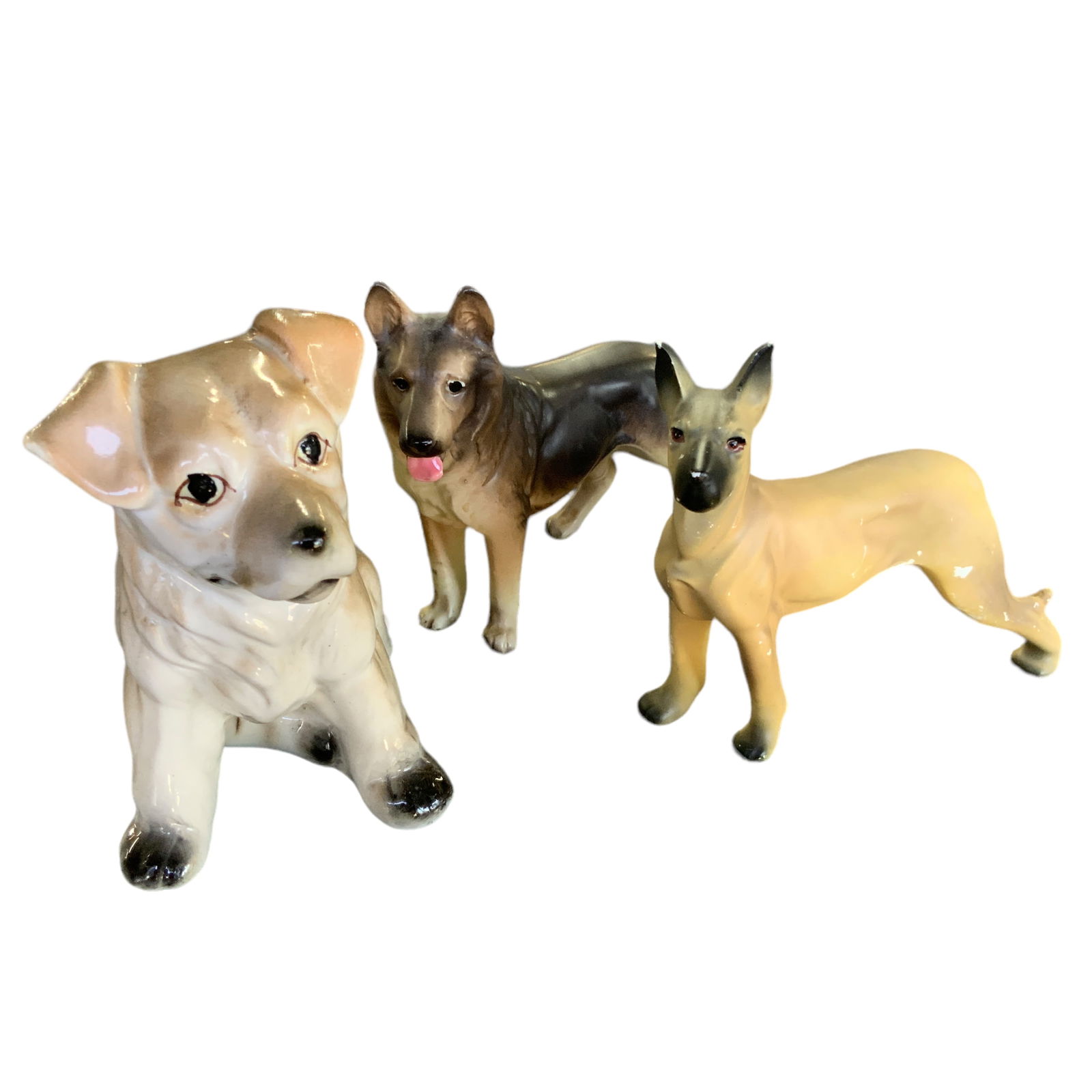 Ceramic Dog Figurines, Mixed, Lot of 3 (1 of 9)