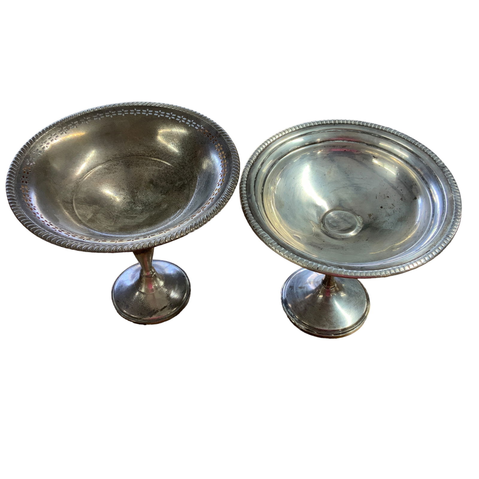 Vintage Sterling Silver Compote, Pedestal, Lot of 2 (1 of 11)