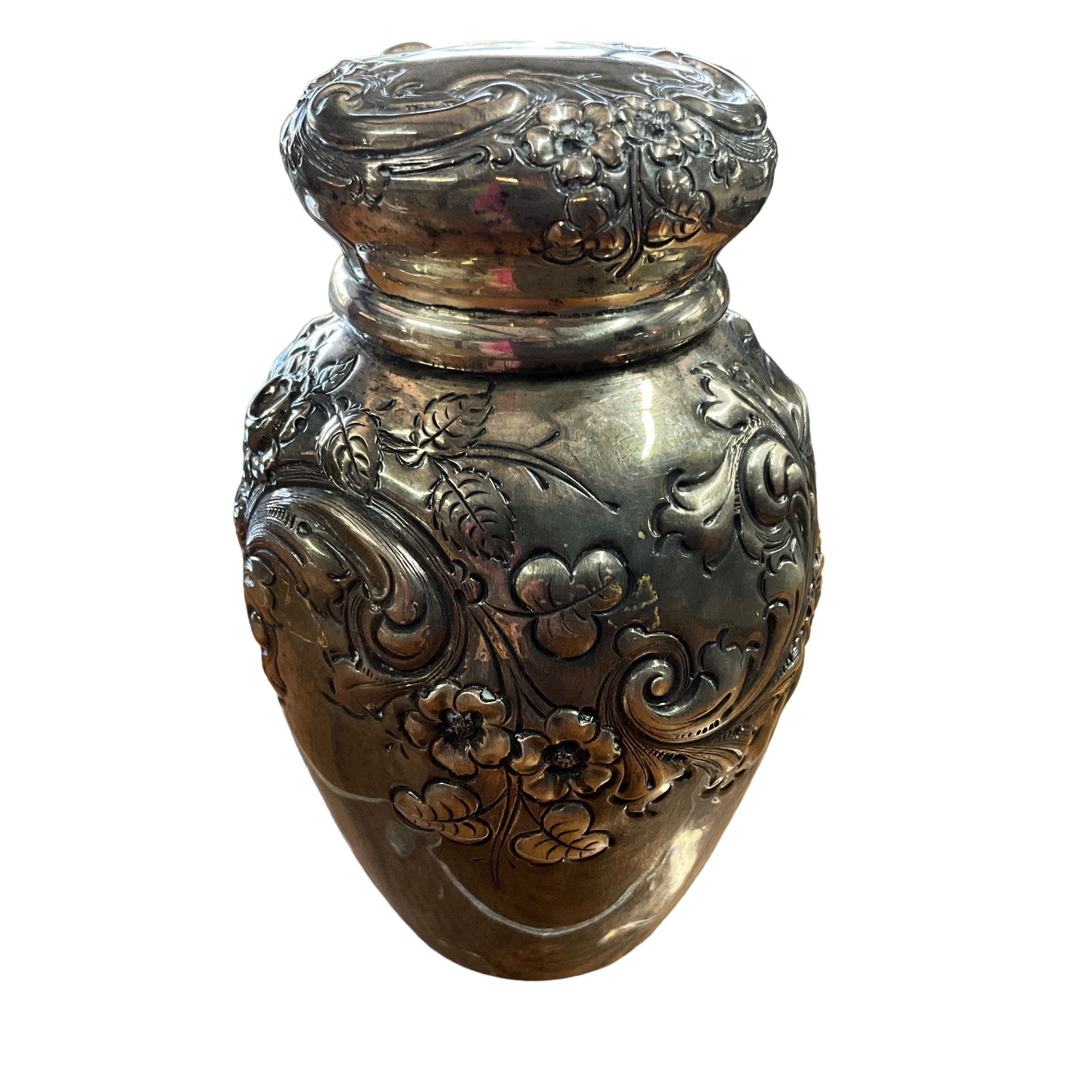 Antique Black Starr & Frost Sterling Silver Tea Caddy (1 of 6)