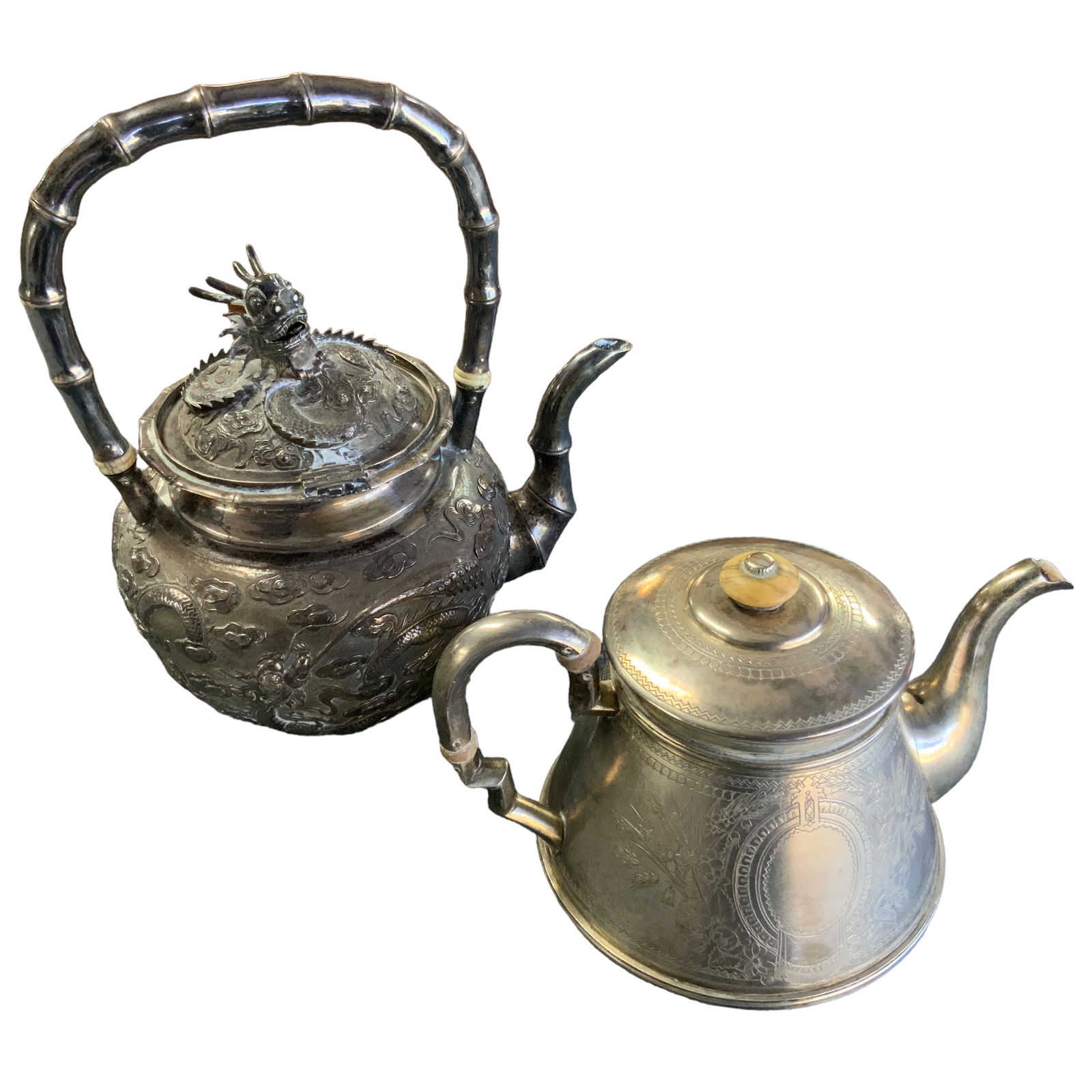Silver Teapots, Lot of 2 (1 of 15)