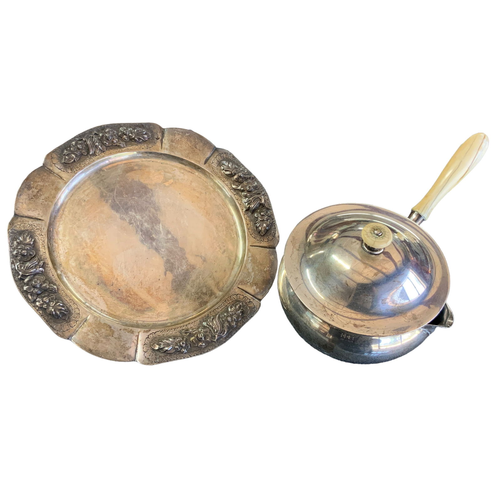 Sterling Lidded Chafing Dish and Serving Plate (1 of 10)