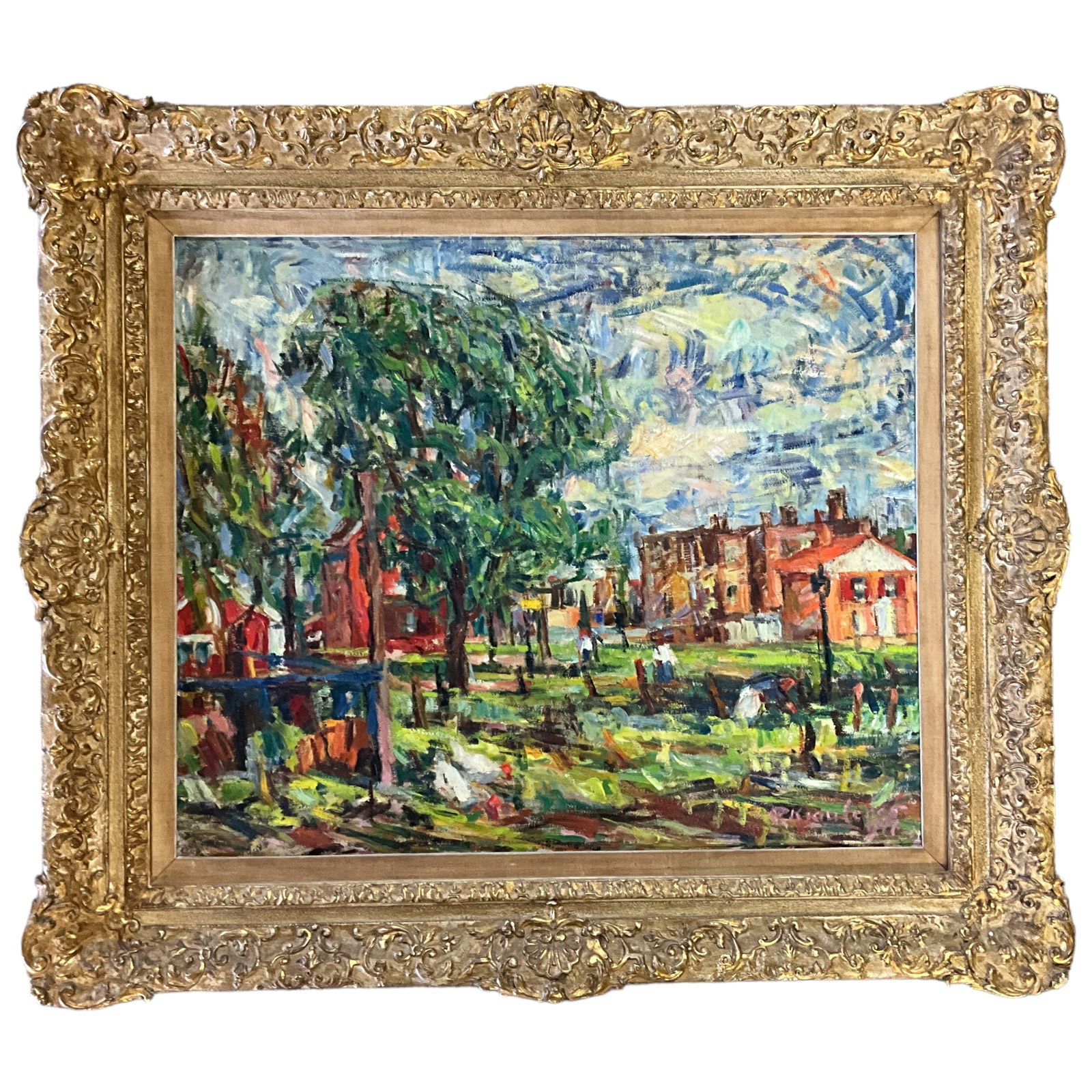 71st Street, Chicago, 1947, by Petras Kiaulenas, Oil on Canvas (1 of 5)