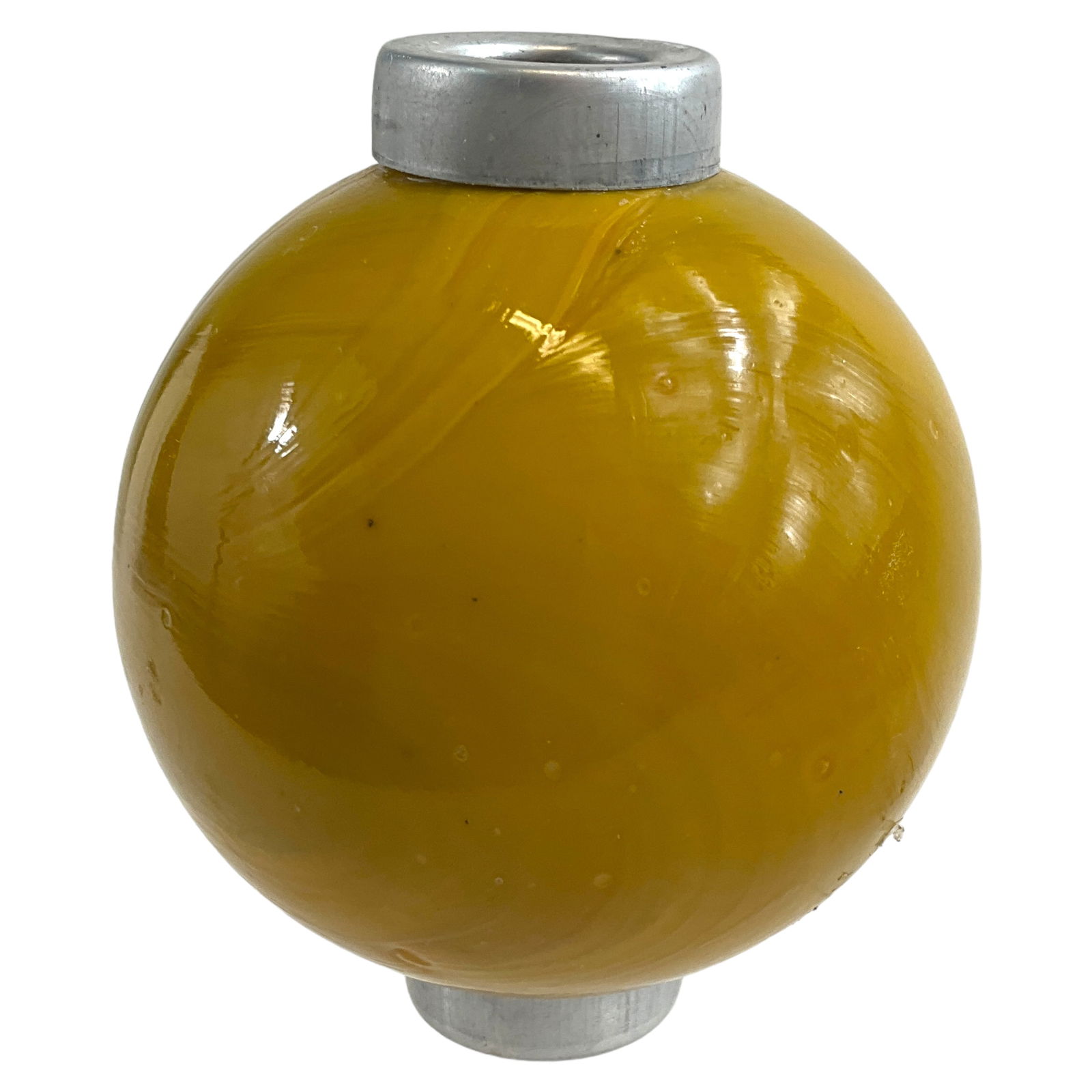 Lightning Ball, Yellow Slag Glass (1 of 2)