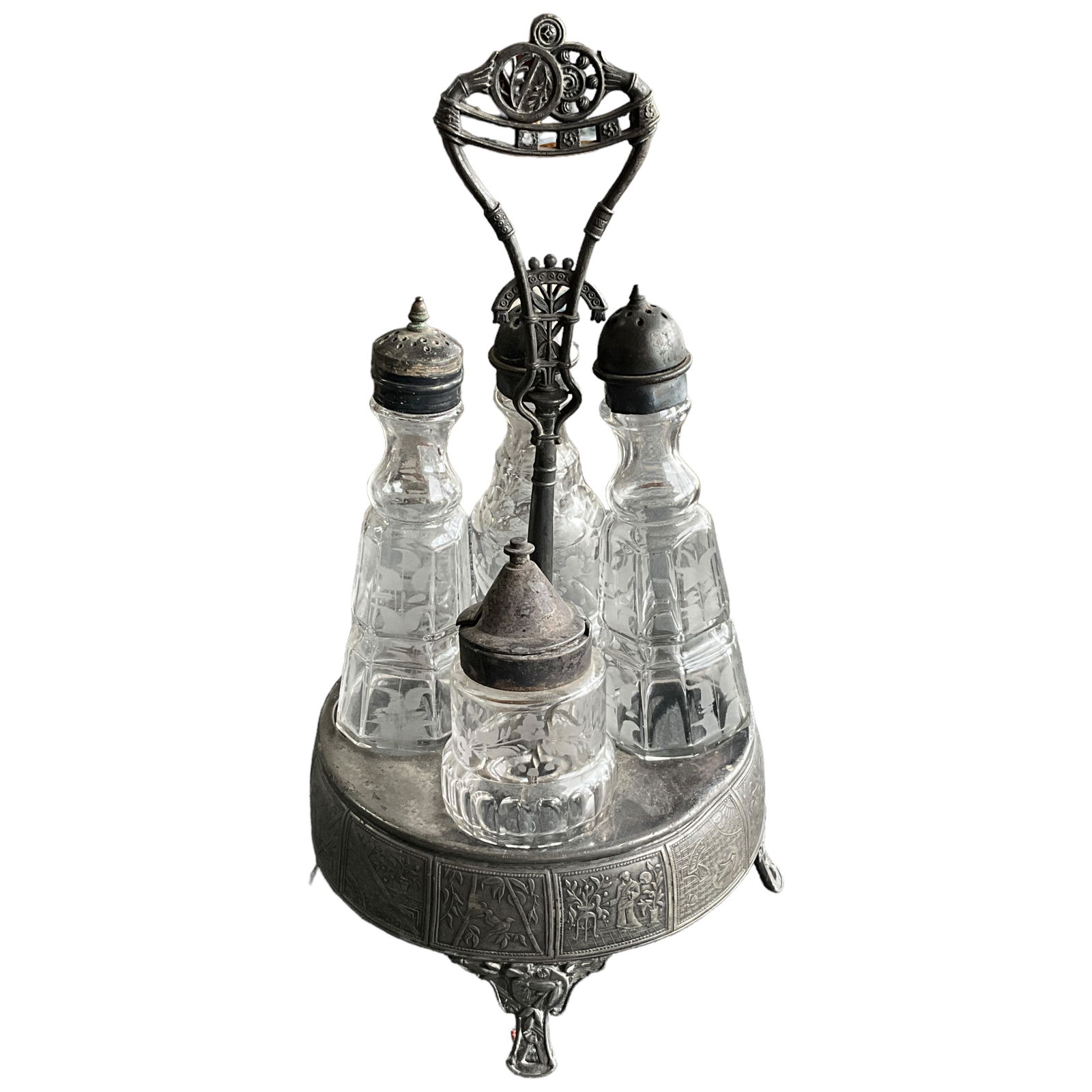 Antique Cruet Condiment Serving Set (1 of 5)