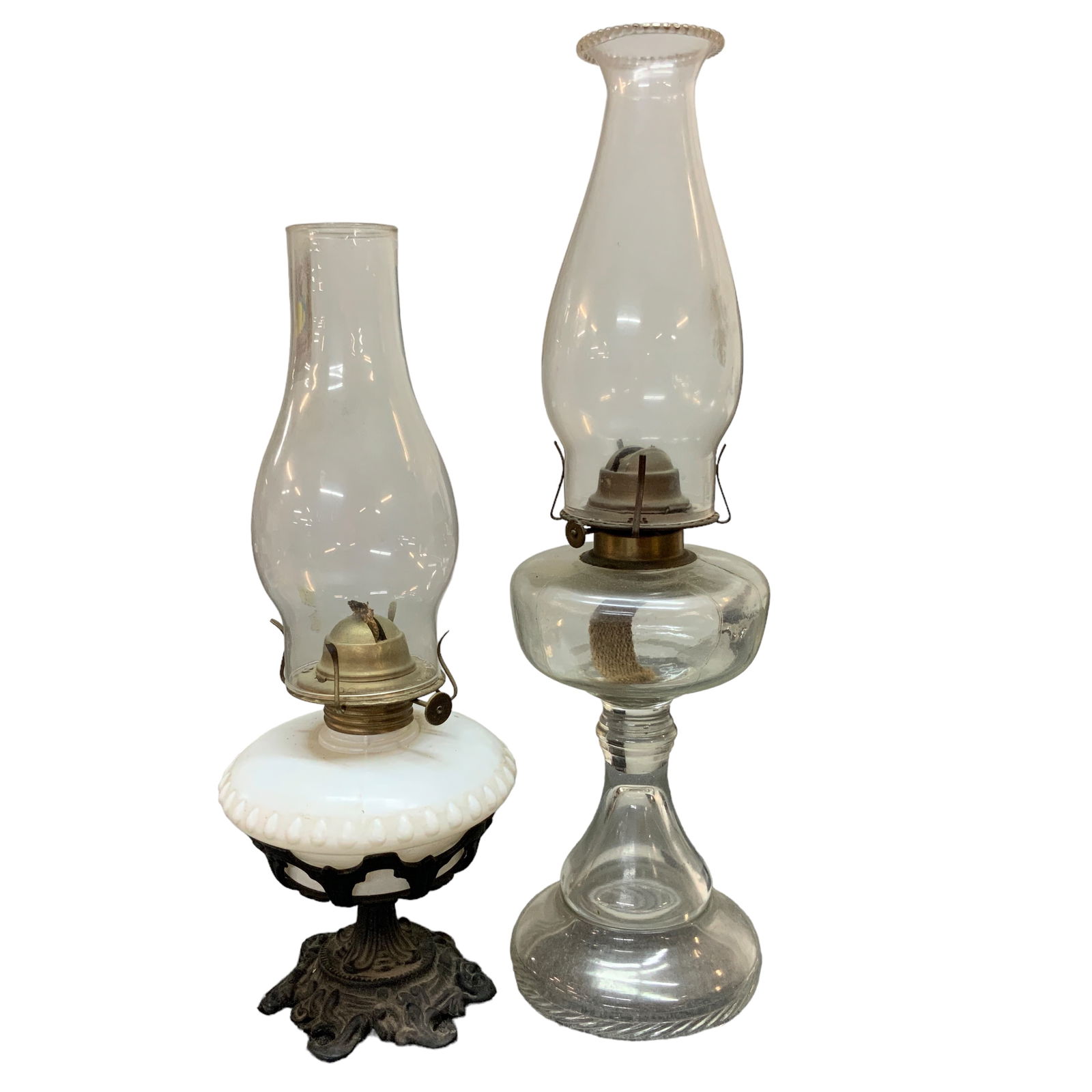 Antique Oil Lamps, Lot of 2 (1 of 8)