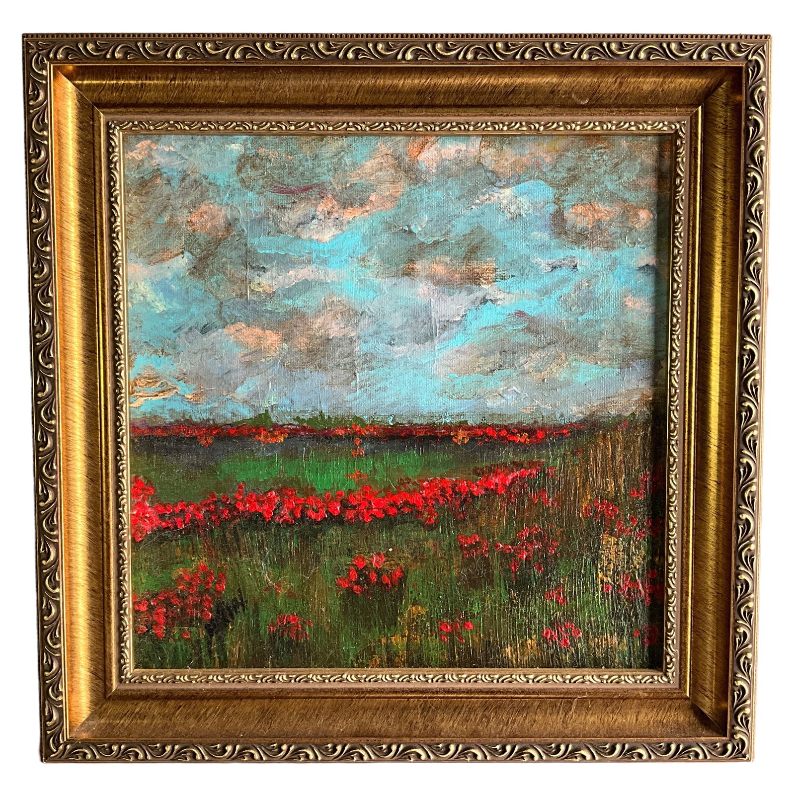 Wendy Little, Acrylic on Wood, Red Meadow (1 of 4)