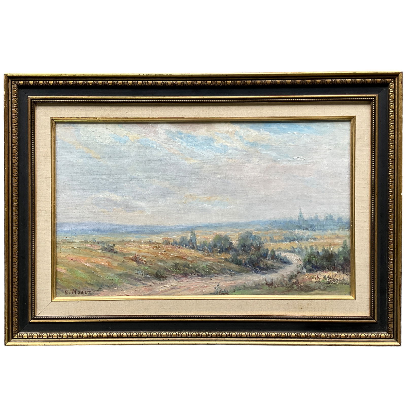 E Moret, Oil on Canvas, La Route Au Village (1 of 5)