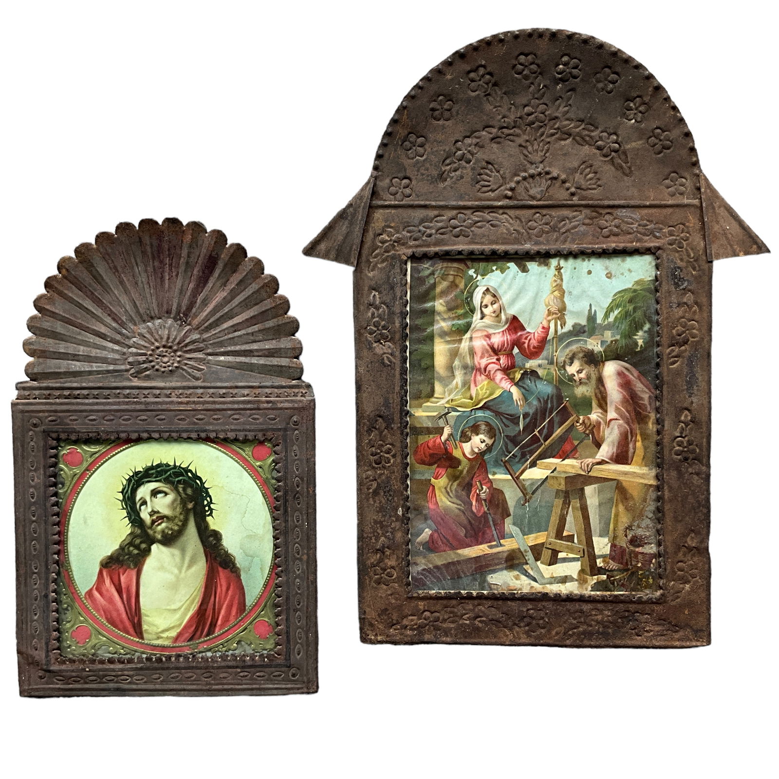 Devotional Tin Frames, Lot of 2 (1 of 6)