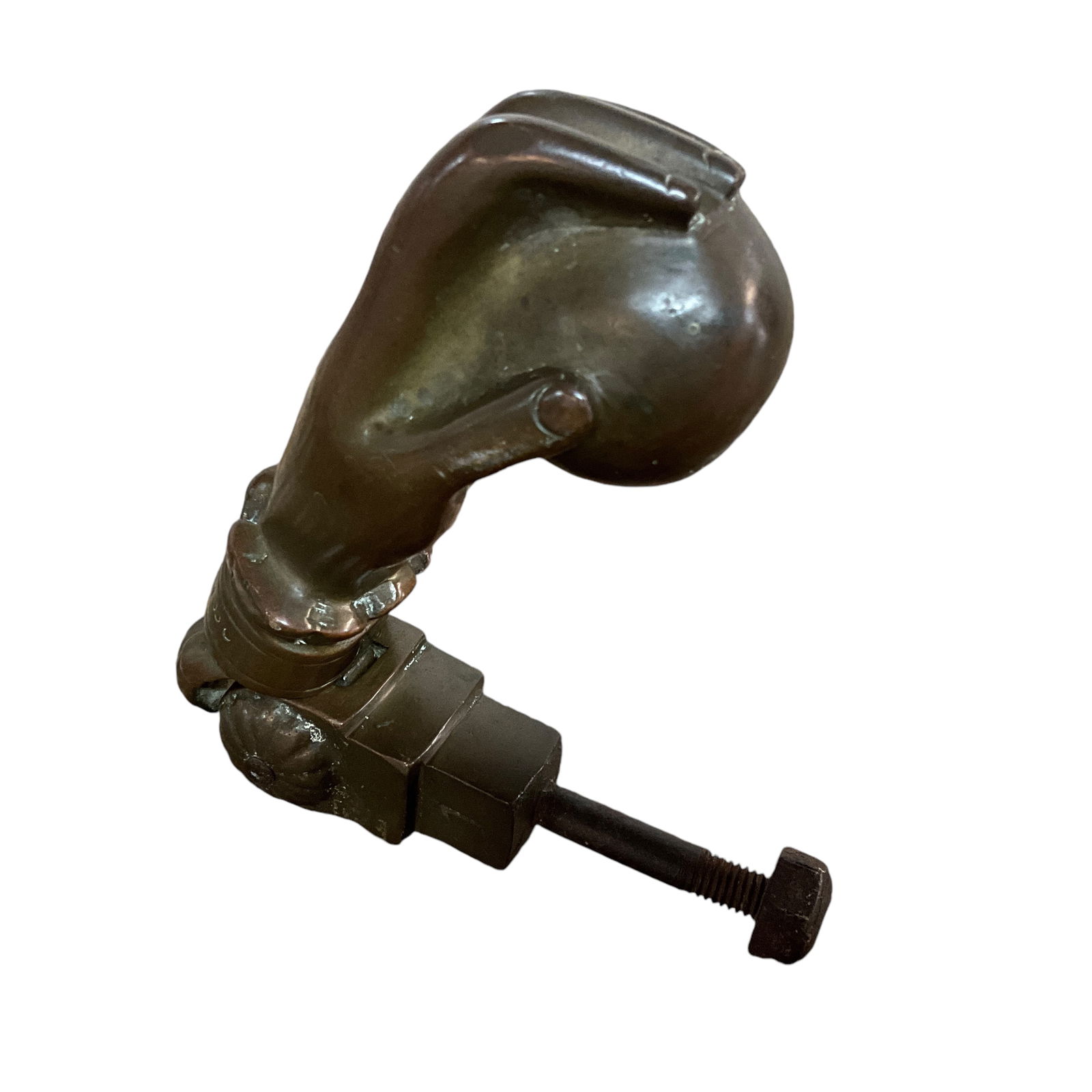 Heavy Bronze "Hand and Ball" Door Knocker (1 of 4)