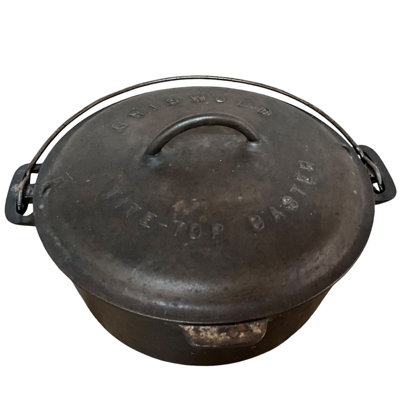 Griswold No. 9 Tite-Top Baster: Griswold No. 9 Tite-Top Baster, Patented Feb. 10, 1920. Approx. 7.5" high and 11" in diameter. Weighs 10 Lbs, 4 Oz.