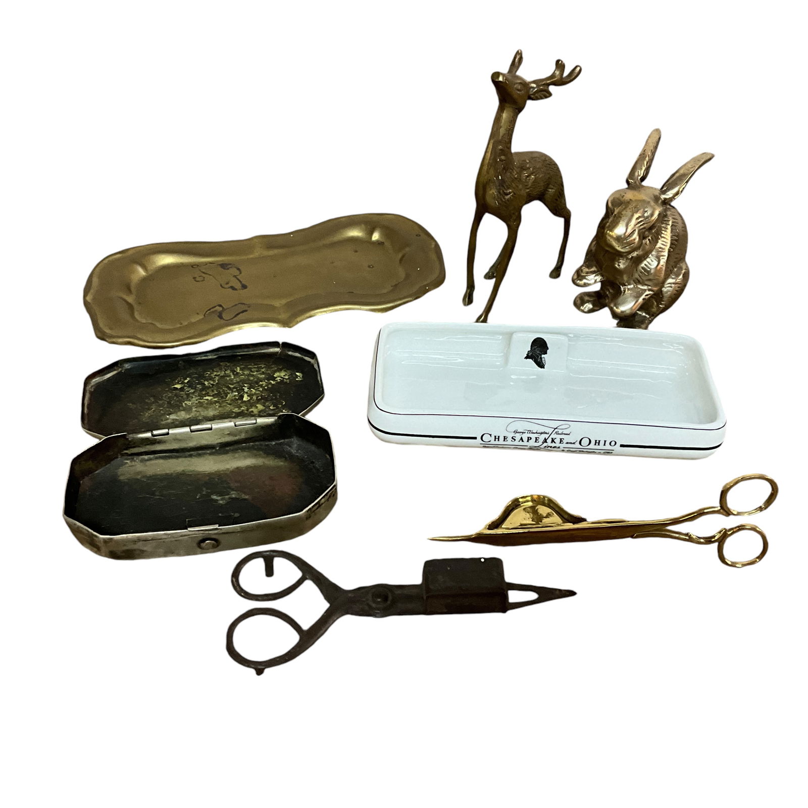 Lot of Brass, Porcelain, and Pewter (1 of 3)