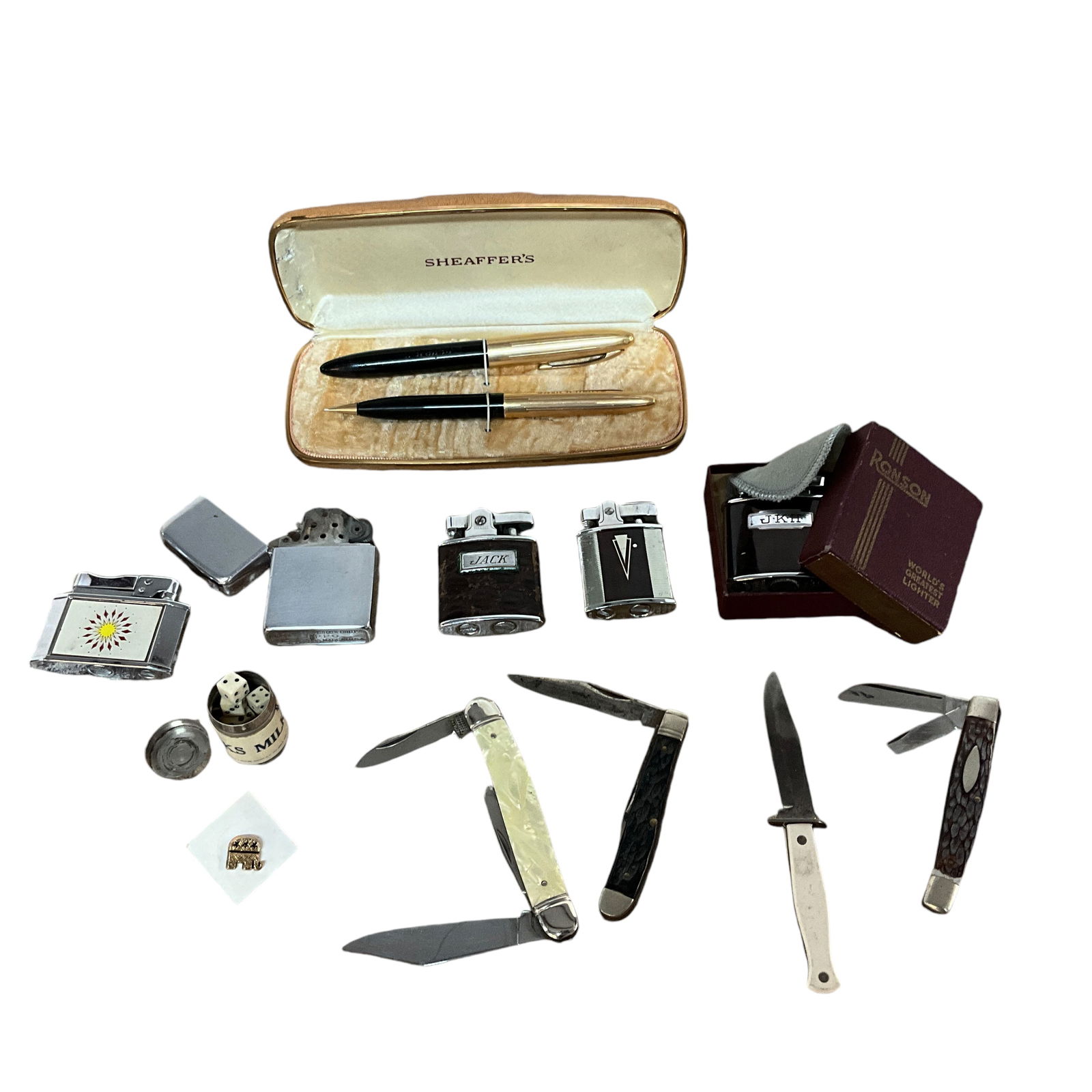 Lot of Cigarette Lighters, Pocket Knives, and Misc. (1 of 4)