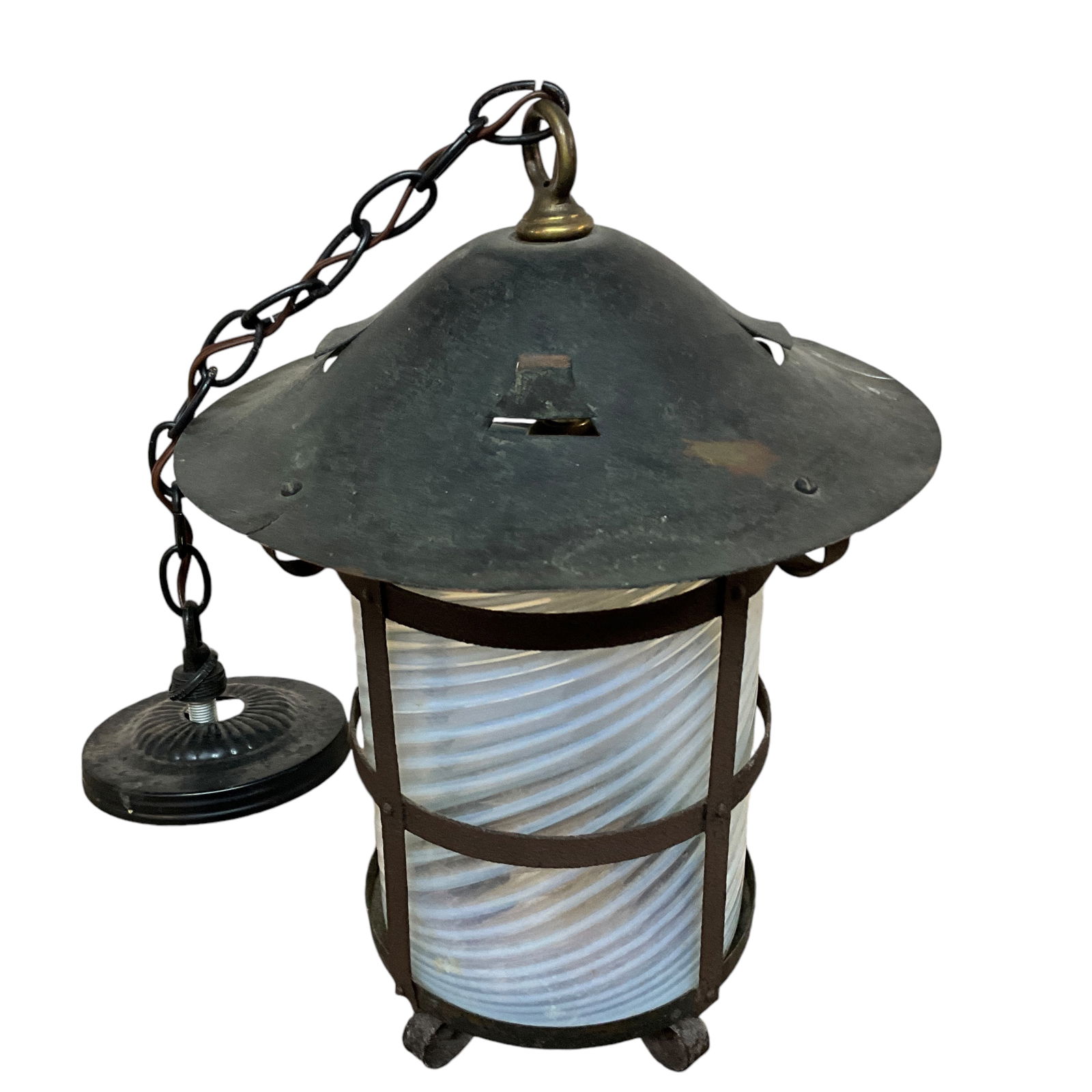 Hanging Craftsman Style Light Fixture (1 of 2)