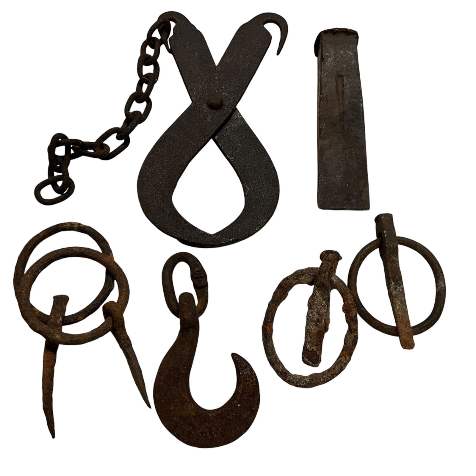 Logger's Ring Dogs, Chain Hooks, Splitting Wedge (1 of 1)
