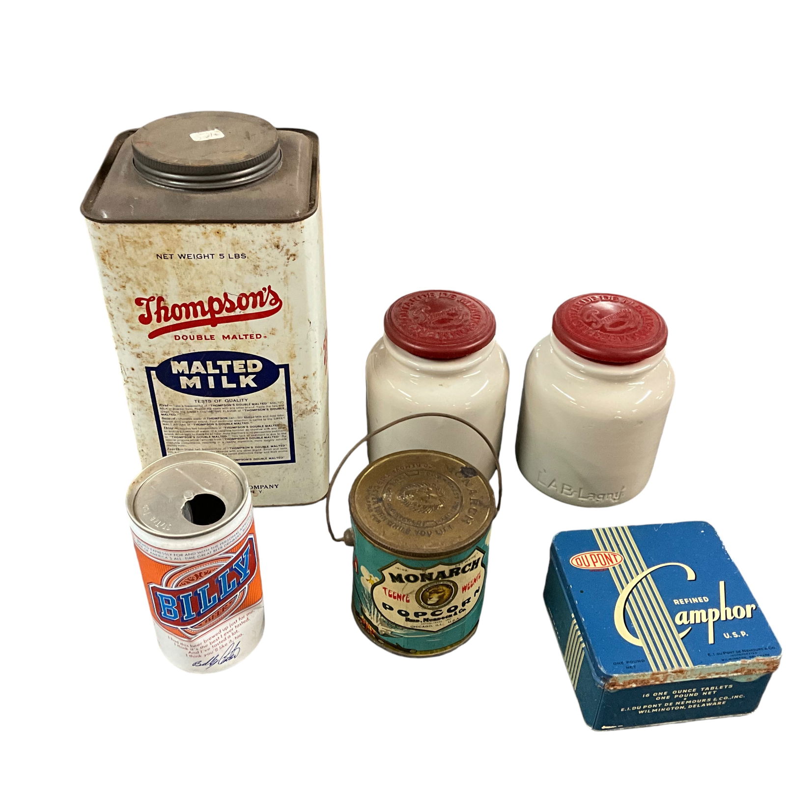 Lot of 6 Vintage Product Containers (1 of 2)