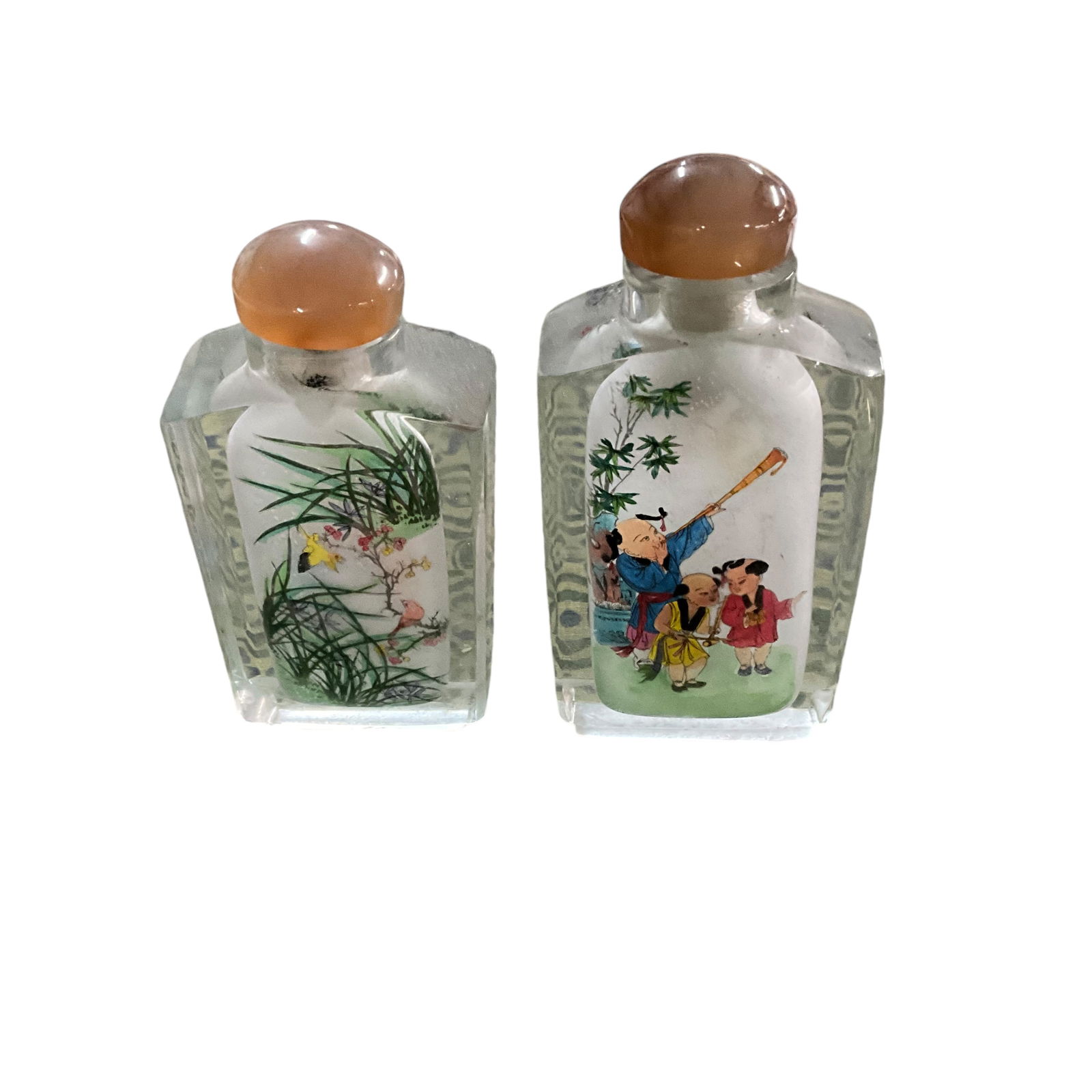 Lot of 2 Chinese Reverse Painted Snuff Bottles (1 of 3)