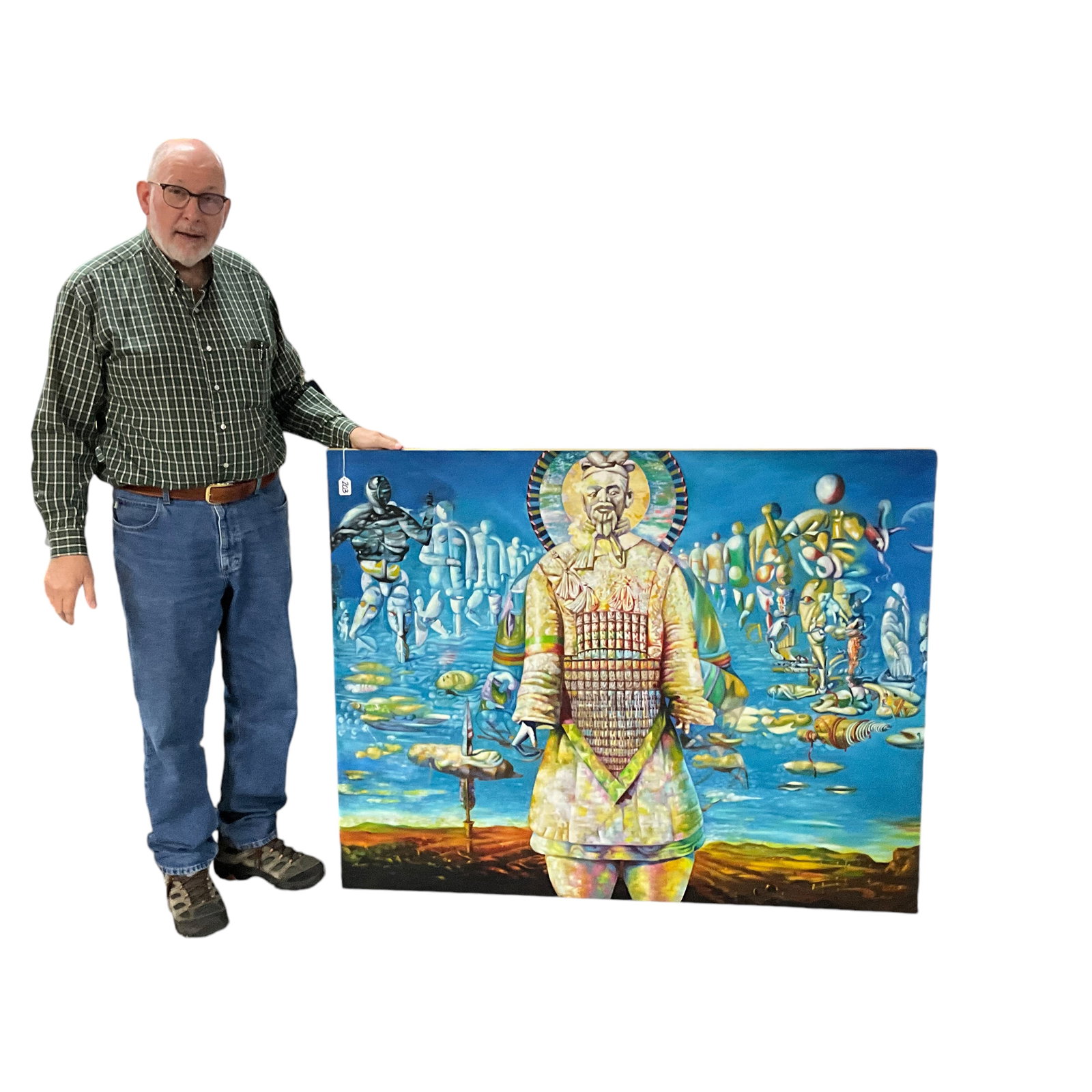 Bian Longwei (Chinese, b. 1962) Surrealist Painting, Acrylic on Canvas (1 of 3)