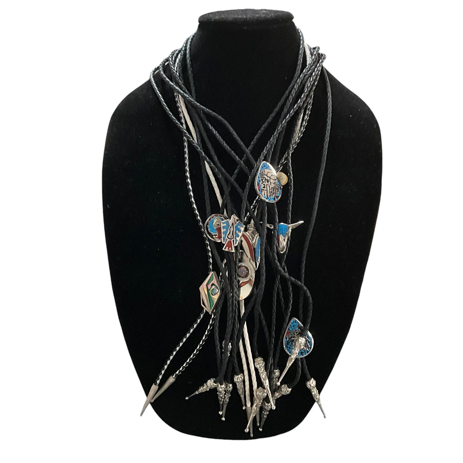 Lot of 8 Southwestern Style Bolo Ties (1 of 2)